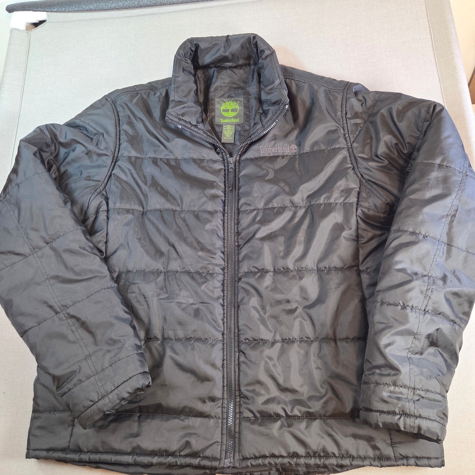 Timberland Puffer Jacket Men’s XXL Black Quilted Full Zip