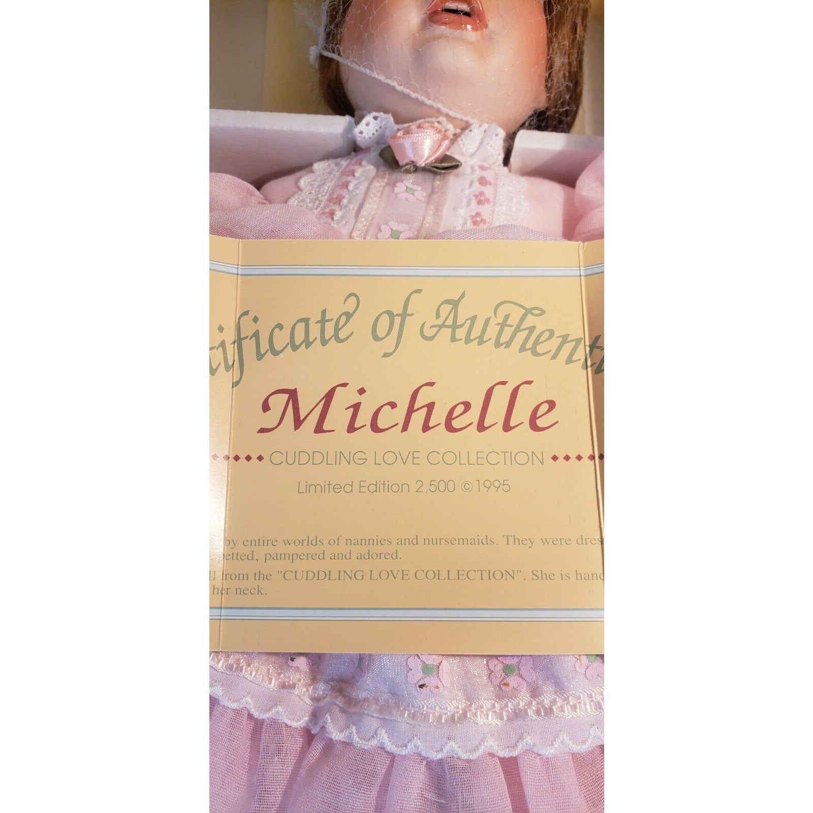"MICHELLE" Doll, Morgan Brittany Collection 19" MB-95176 Lim Ed /2500