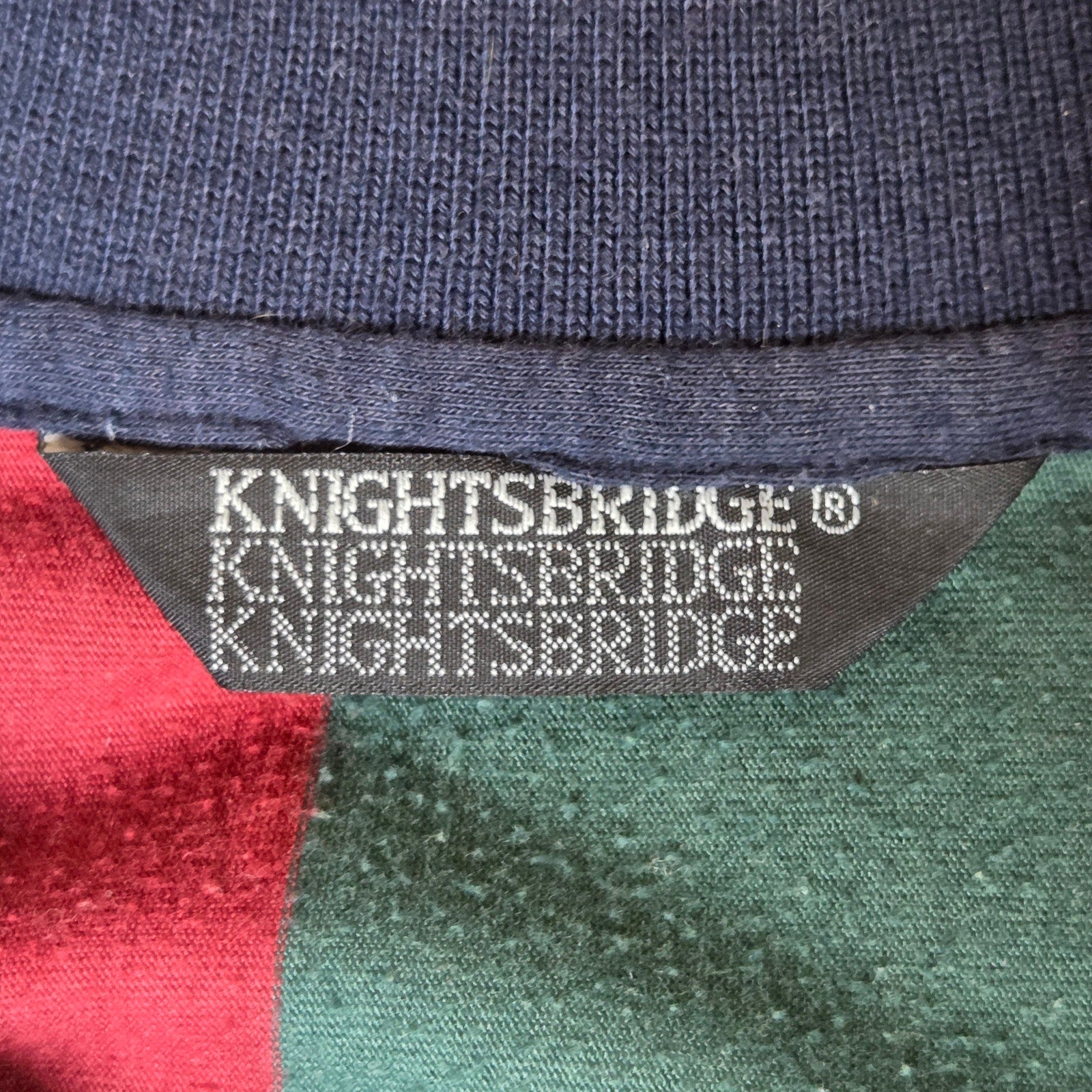 Knightsbridge Striped Polo Shirt XL Embroidered Crest Short Sleeve