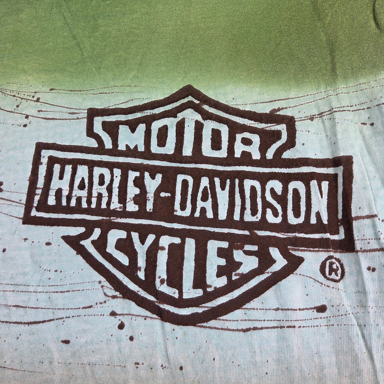 Harley Davidson Las Vegas 2XL Splatter Tri Dye Dealer T Shirt Cotton Made in USA