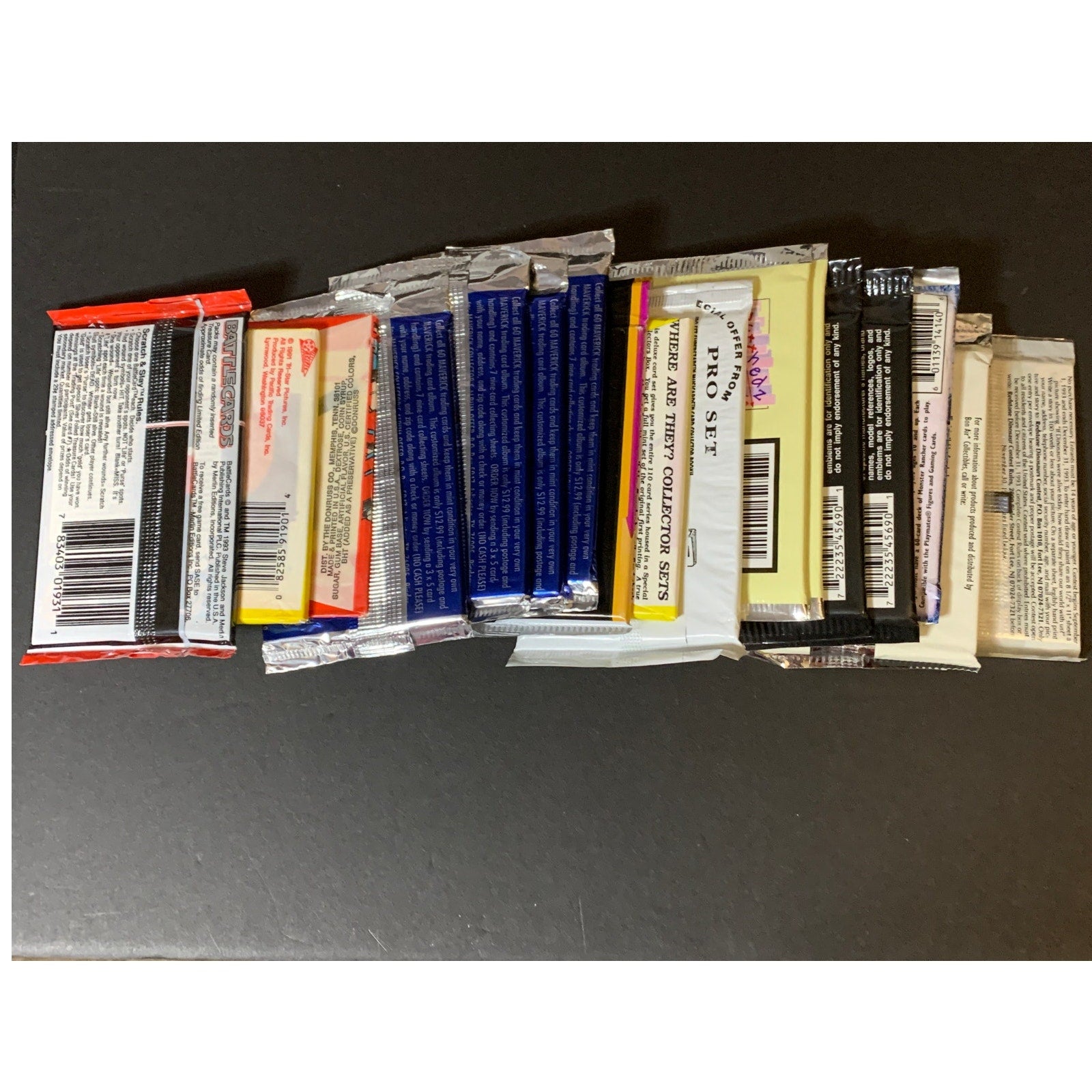Vintage 1990s Trading Card Pack Lot Sealed Mixed Packs 17 Total