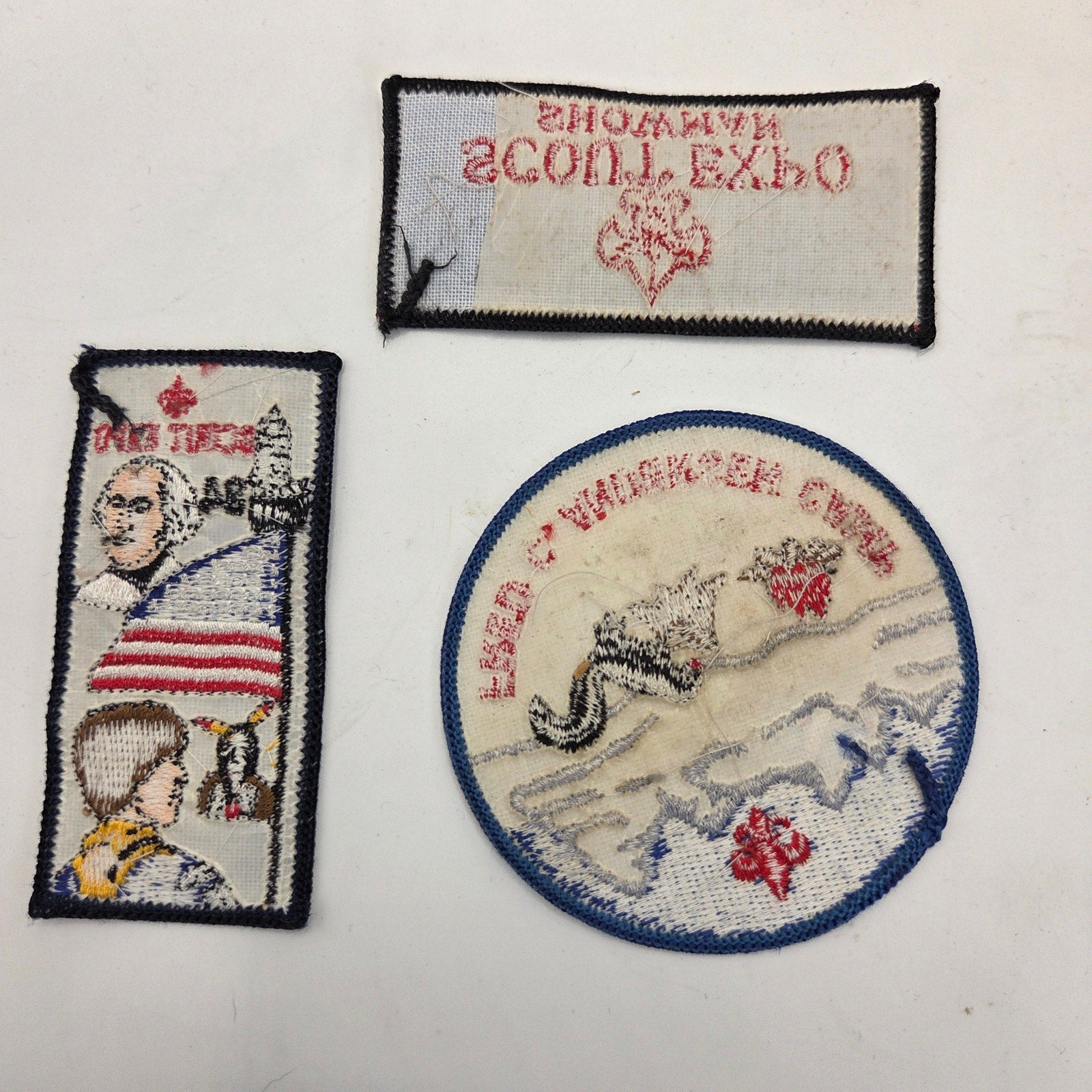 Lot of 3 Vintage Boy Scouts Patches – Scout Expo 1984 & Andersen Camp