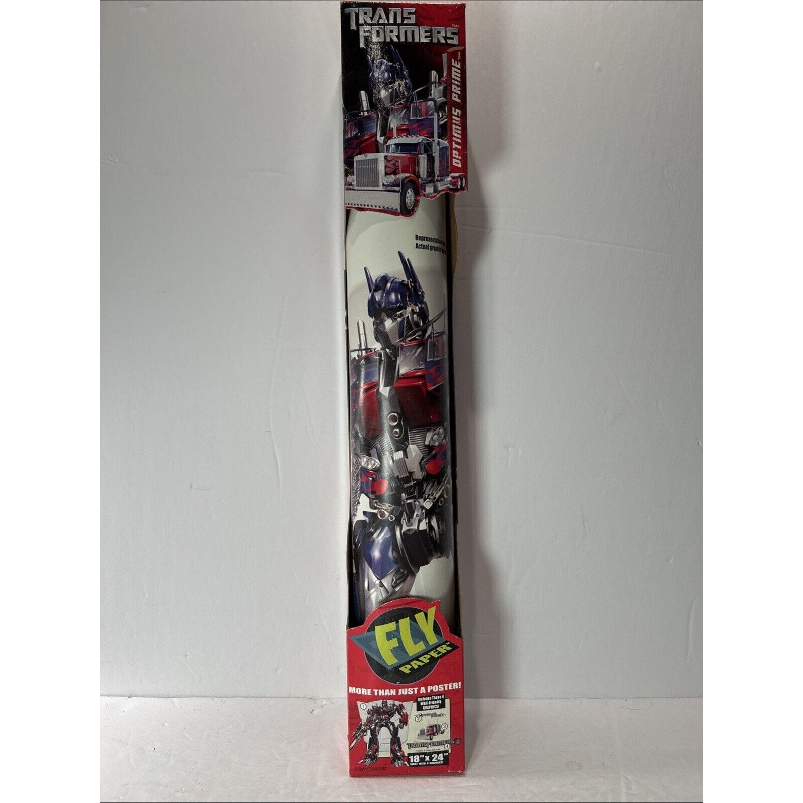 Transformers: OPTIMUS PRIME 18"x24" Fly Paper Decor Removable Poster (NIB)