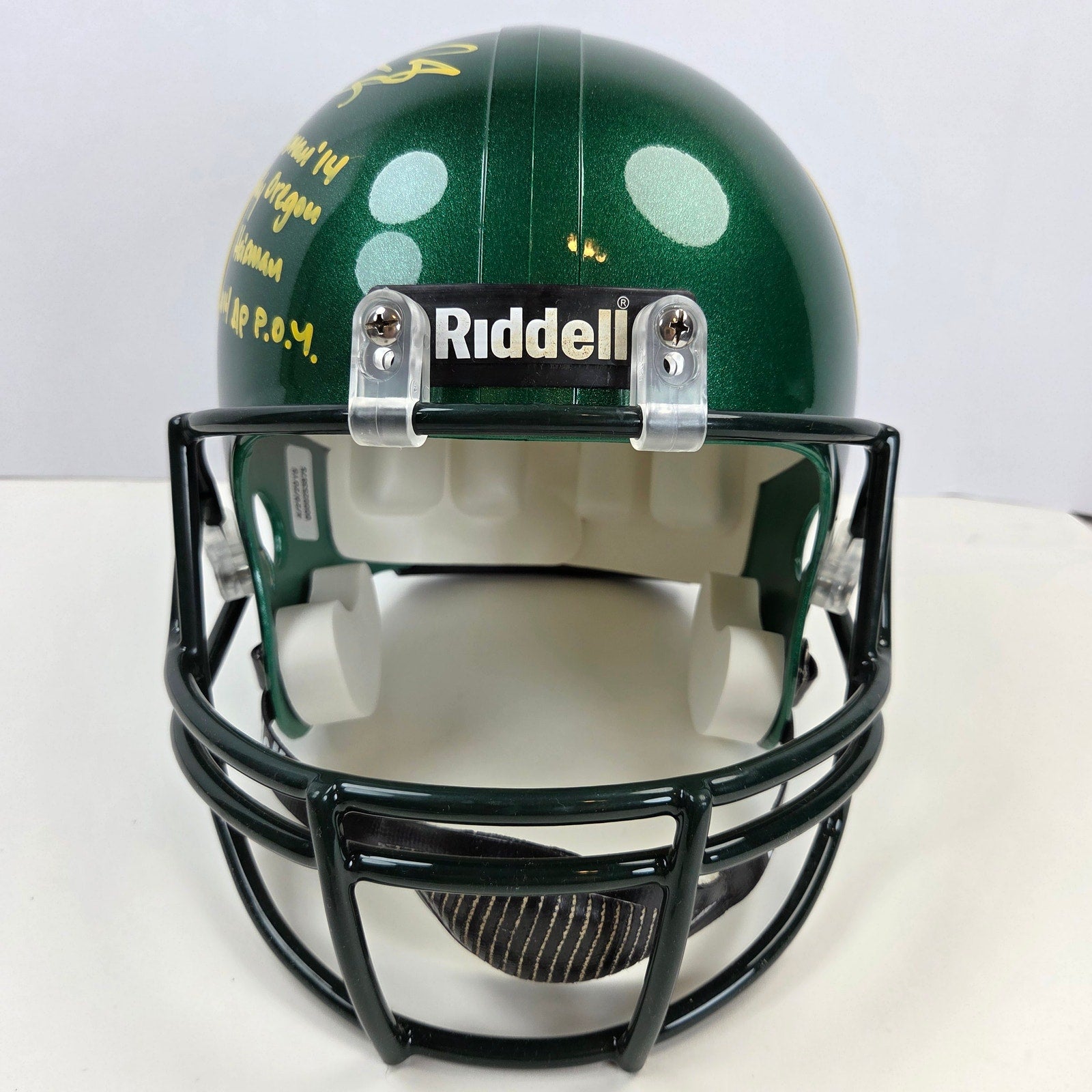 Marcus Mariota Heisman Autographed Oregon Ducks Replica Helmet JSA COA w/ Box