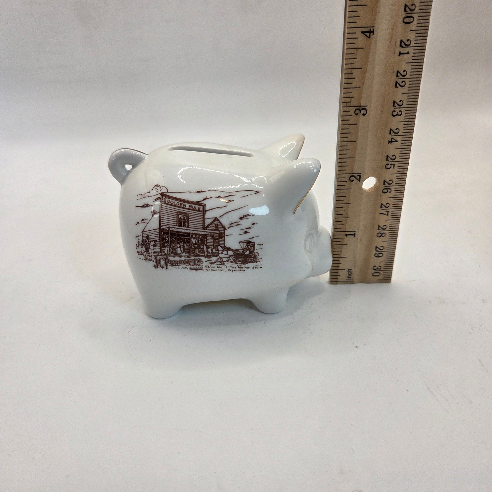 Vintage 1960s Dart Henderson NE JC Penney Golden Rule Store Souvenir Piggy Bank