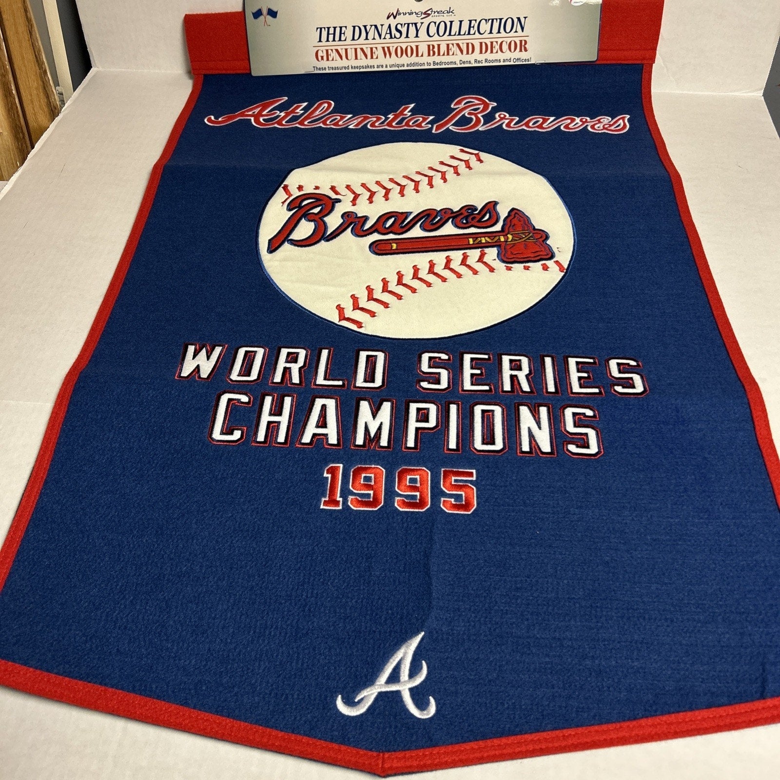Atlanta Braves Wool Blend MLB Champions Banner, 24" x 36"