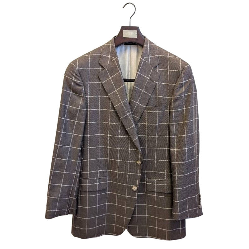 Samuelsohn Earl 44L Camel Hair Silk Windowpane Sport Coat Blazer Canada