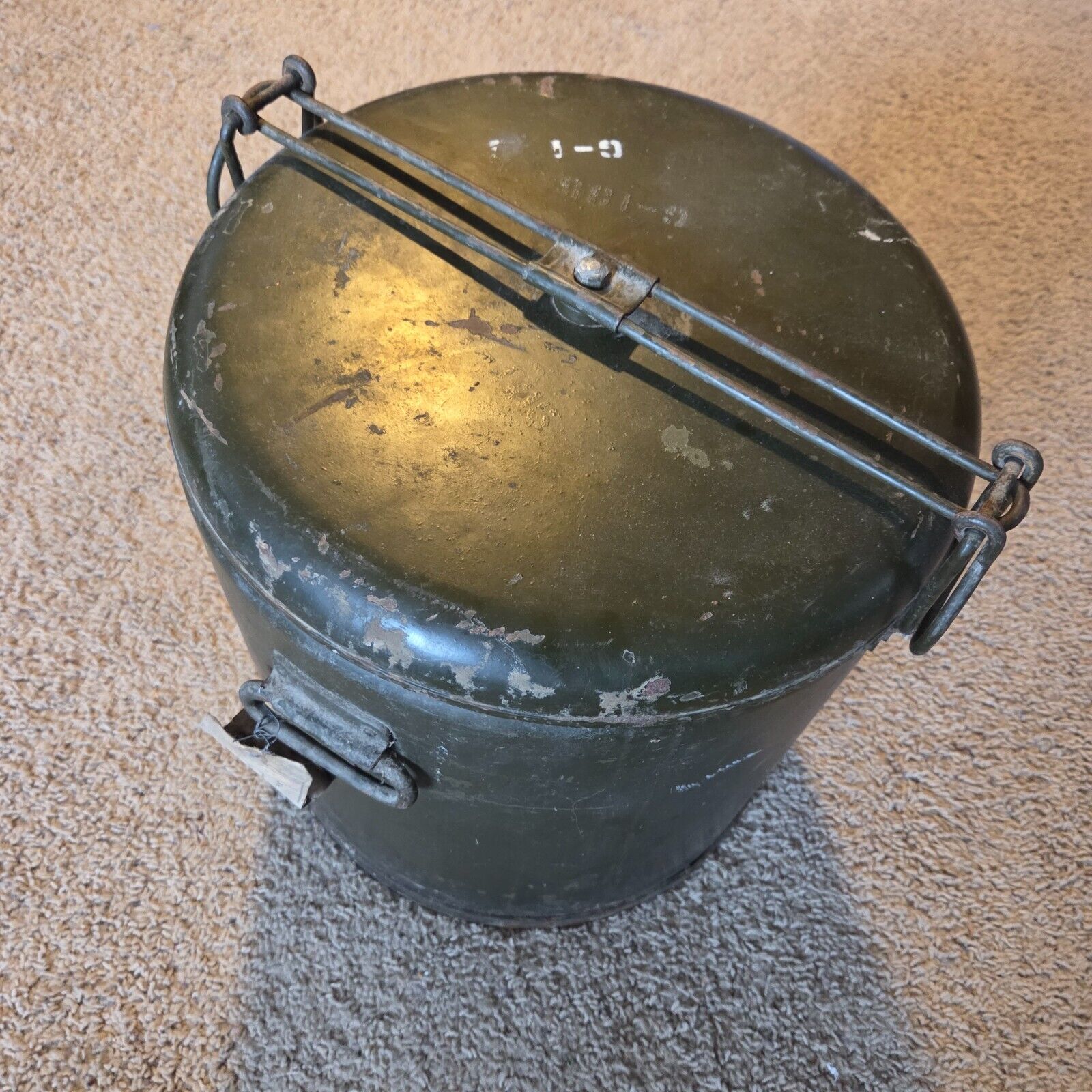 WWII US Army Mermite Food Container 1943/44 SMCO w/ 3 Inserts Militaria