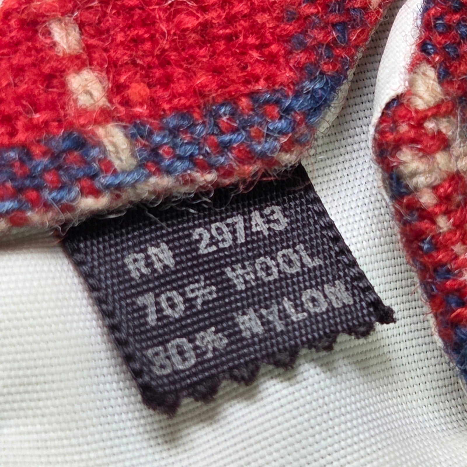 Vintage Kings Lynn Wool Plaid Tie Red Navy Cream Tartan 4” Wide 70s Preppy Style