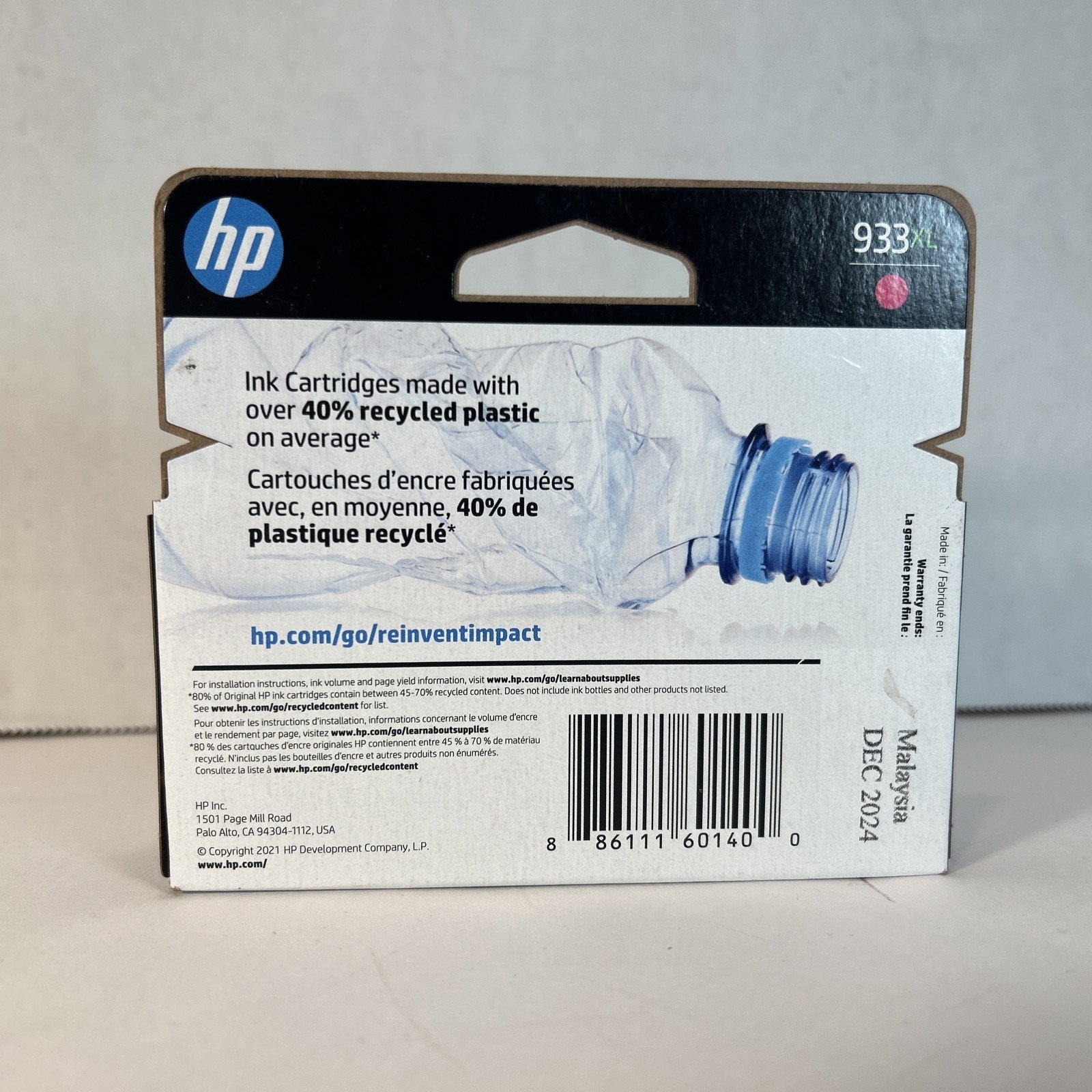 New HP 933XL CN055AN Magenta Ink for OfficeJet 7110 7510 7610 7612