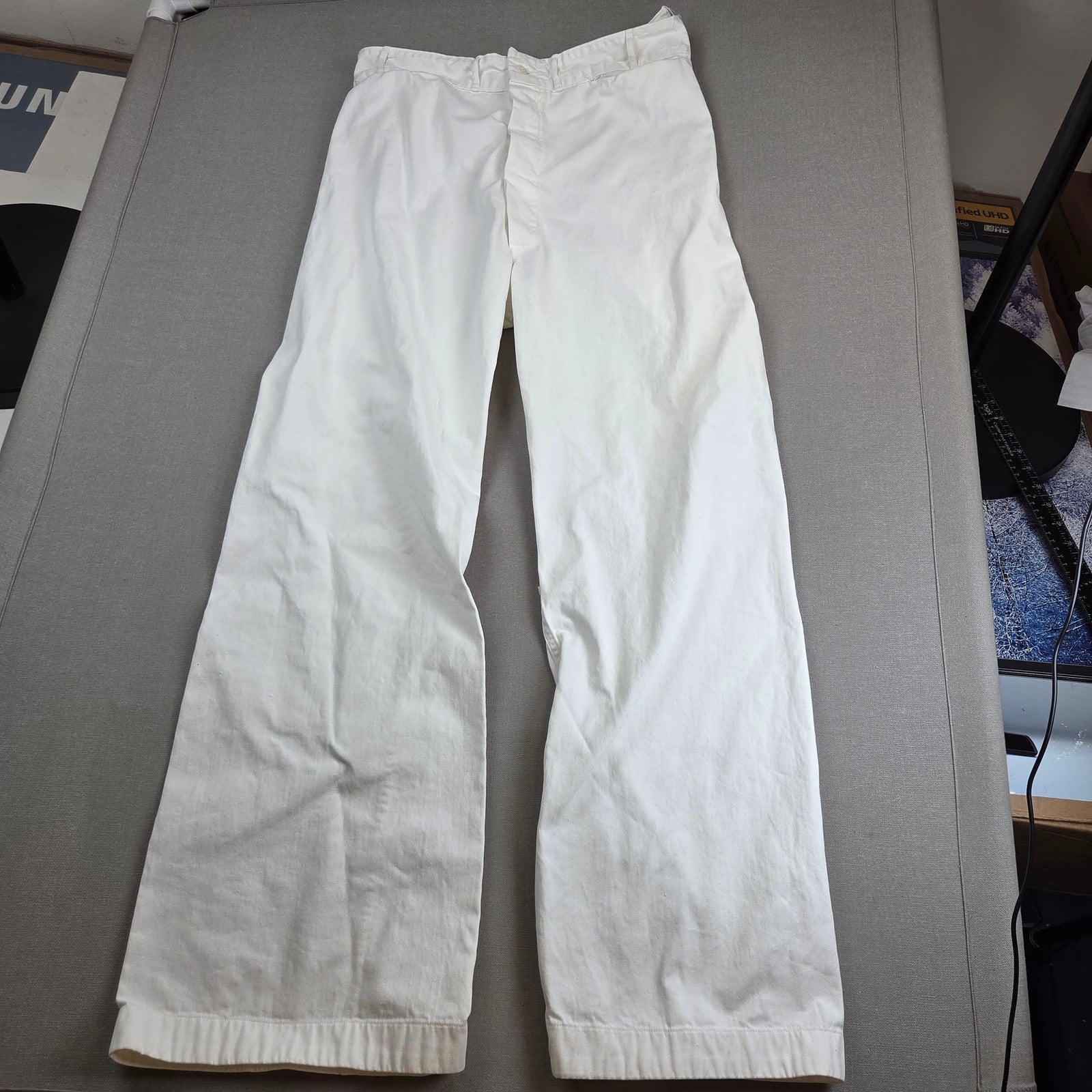 Vintage US Navy SK2 Storekeeper Crackerjack White Uniform Set 32x31 1950s 60s