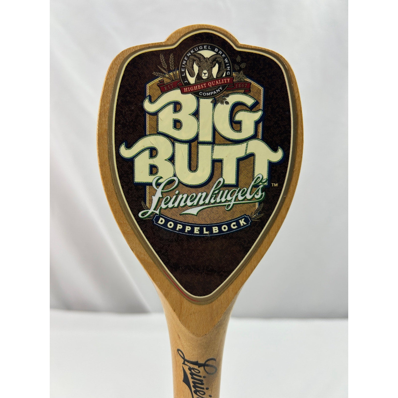 Leinenkugel's Big Butt Doppelbock Wood Beer Tap Handle Leinie's Seasonal