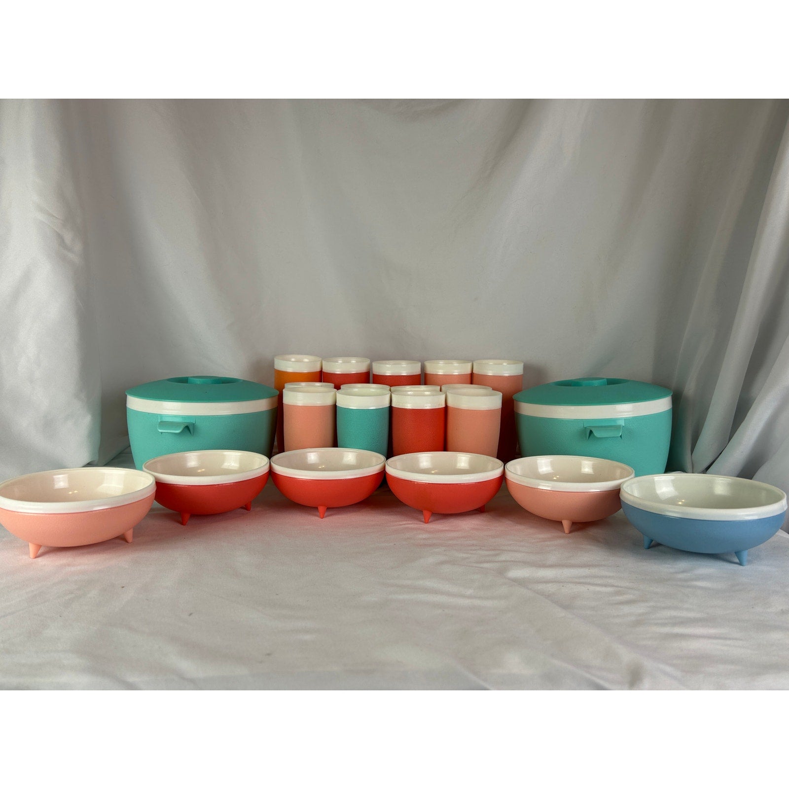 Bolero Therm O Ware MCM Bowl Tumbler Ice Bucket Set Retro Pastel Lot