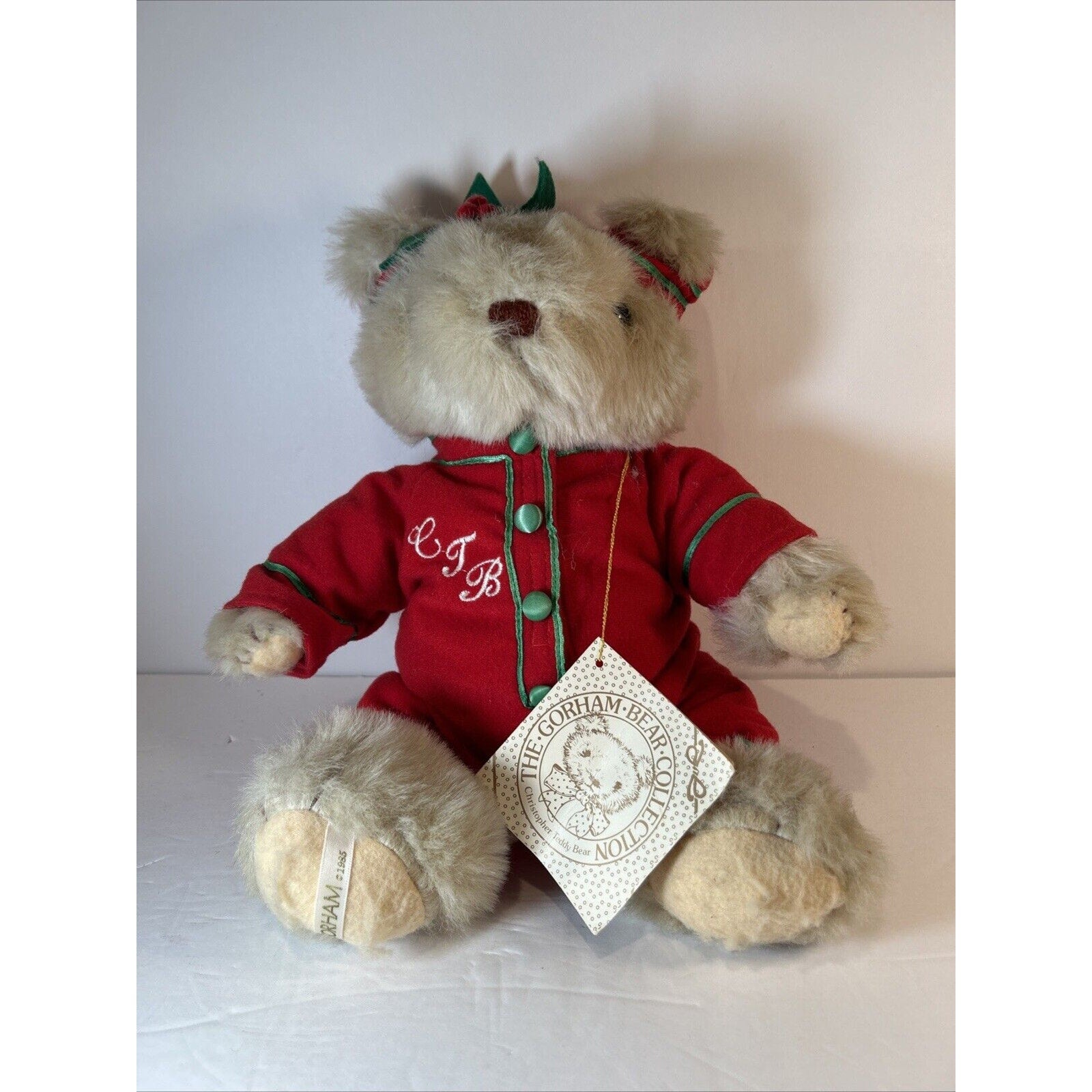 Gorham - Christmas Christopher Teddy Bear 1985 VTG with Tags Collectible