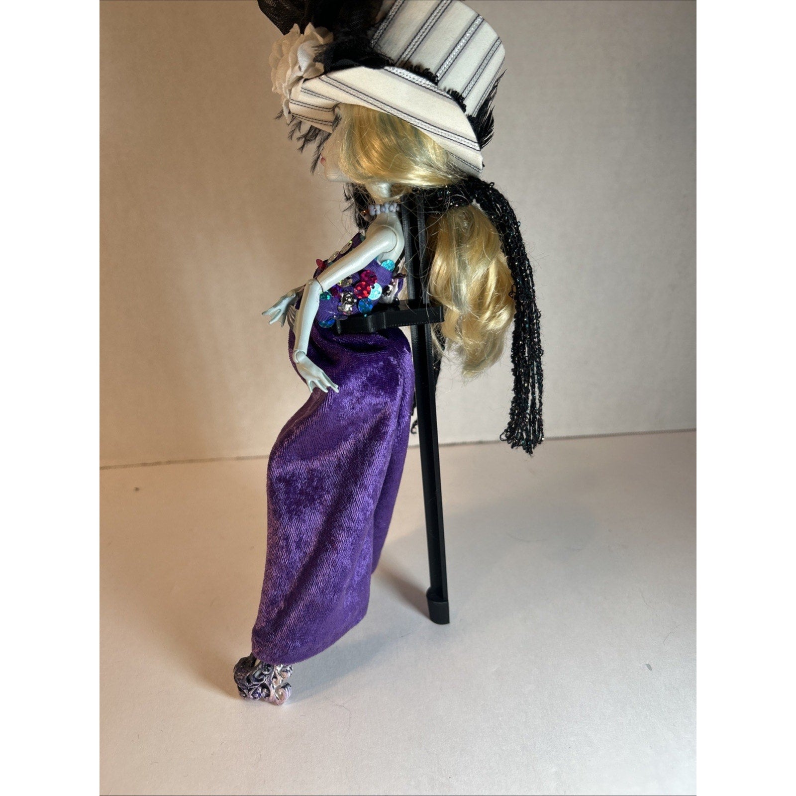 OOAK Repaint Monster High Doll – Gothic Victorian Custom BJD w/ Stand Included