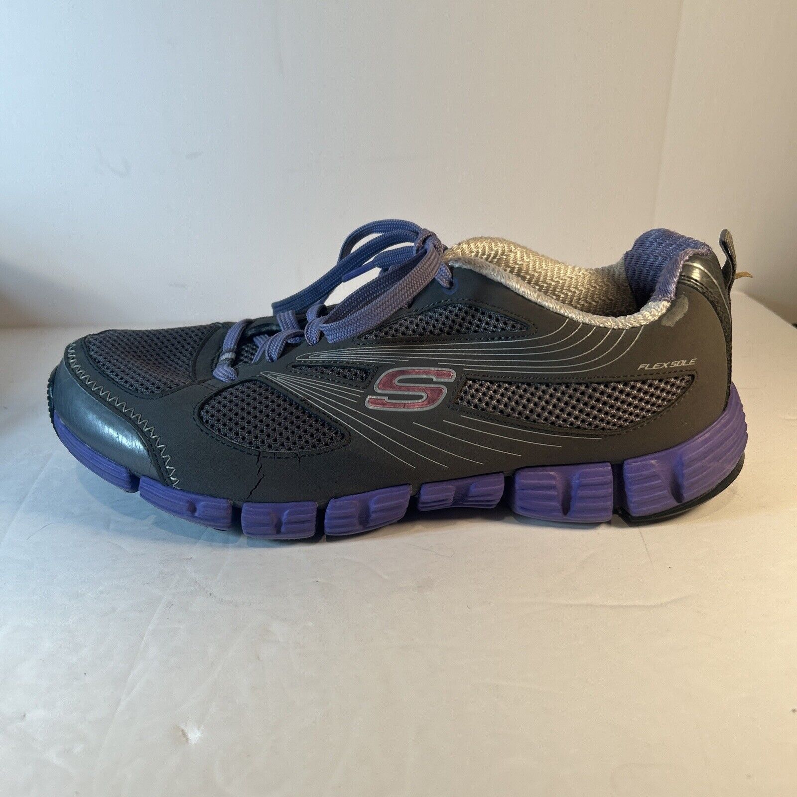 Skechers Sport Flex Stride Women’s Sneakers Size 9 Purple Gray Athletic Shoes