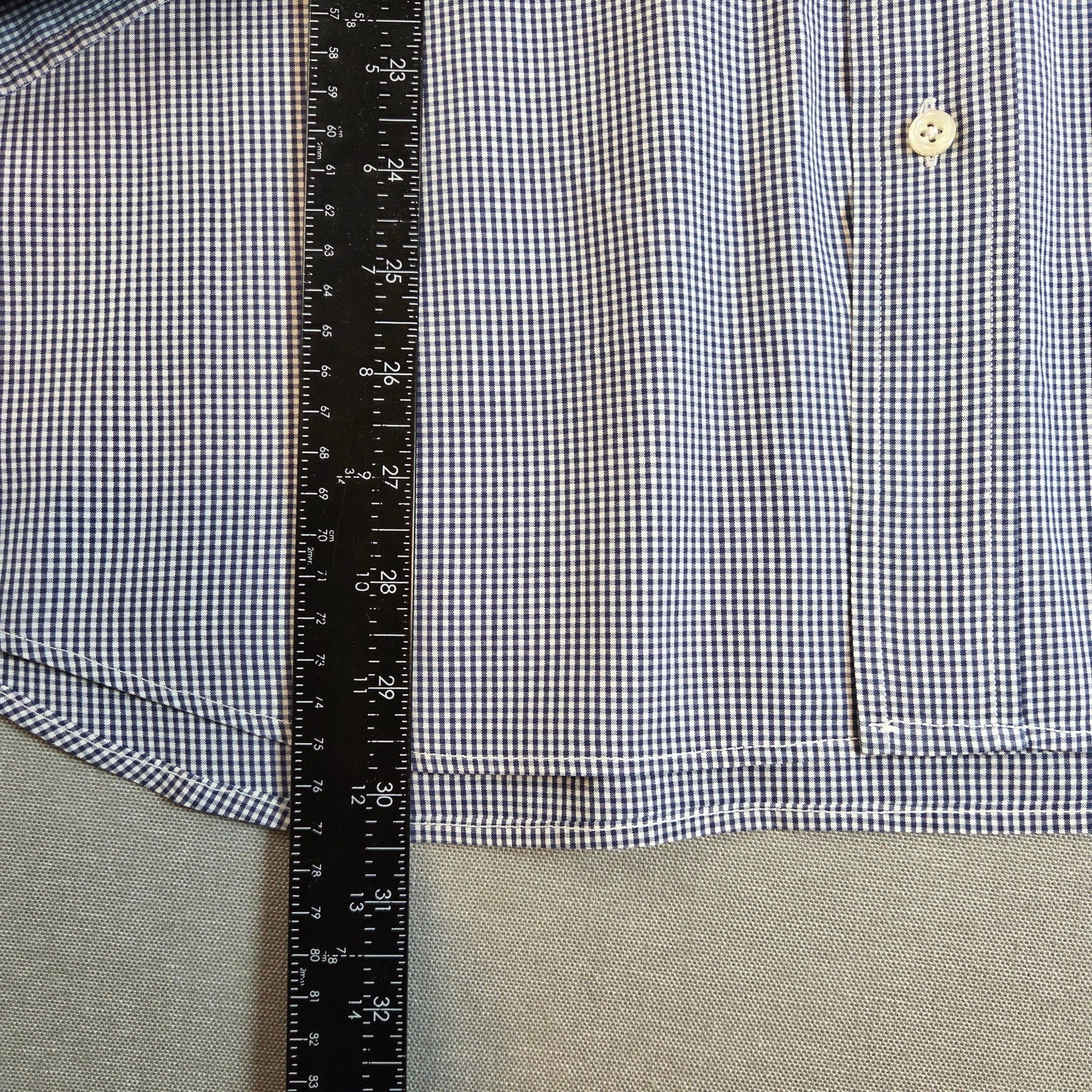 Ralph Lauren Blake Blue Check Button Down Shirt Men’s Size M Two-Ply Cotton