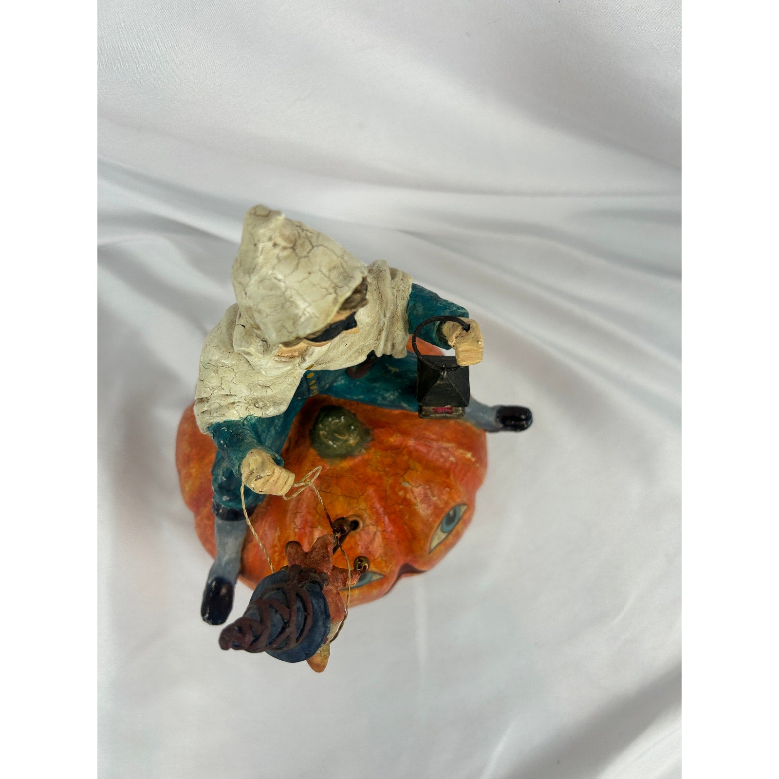 Bethany Lowe Designs Halloween Pumpkin Rider Lantern Figure Folk Art