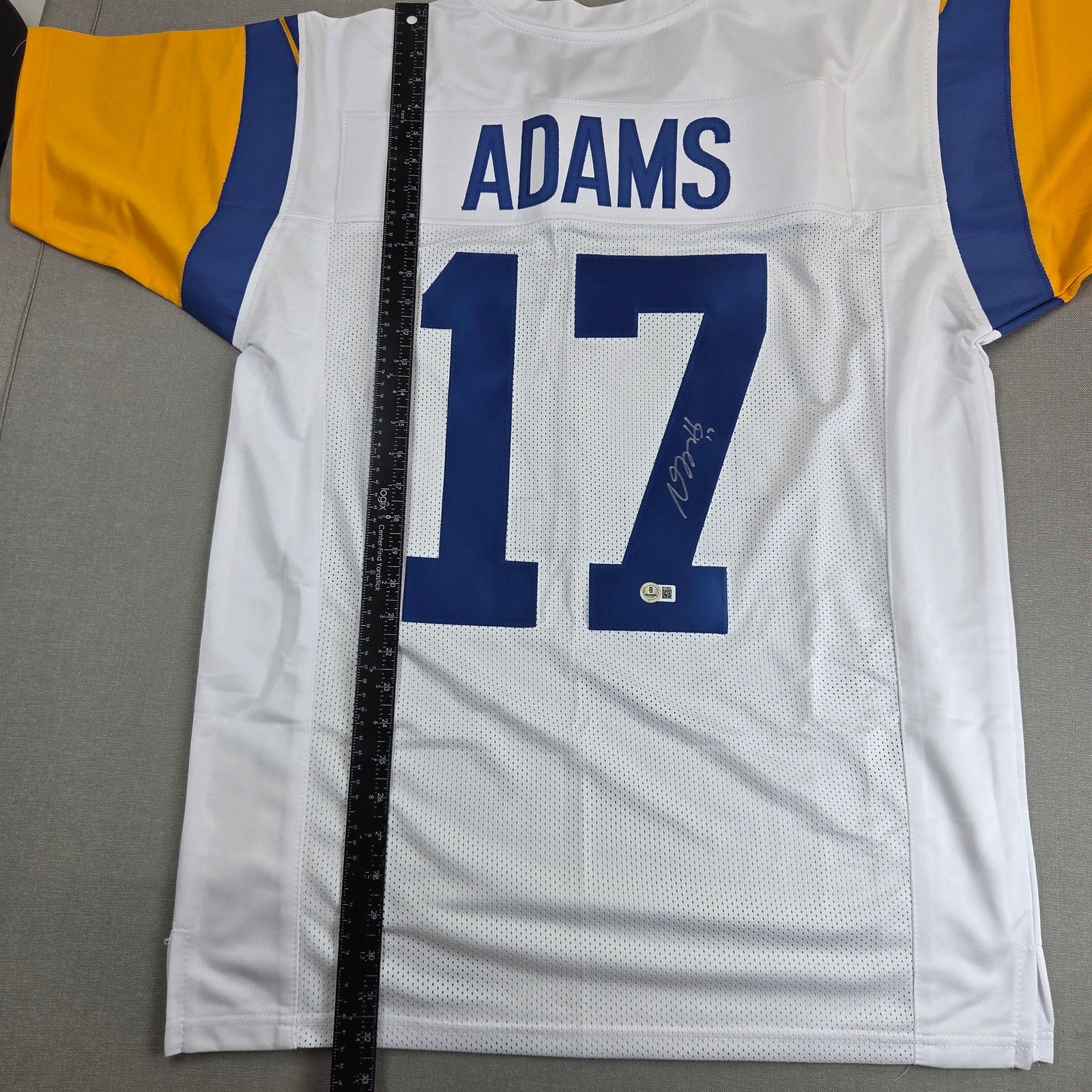 Davante Adams Signed Los Angeles Rams Custom Jersey Beckett BAS Autograph