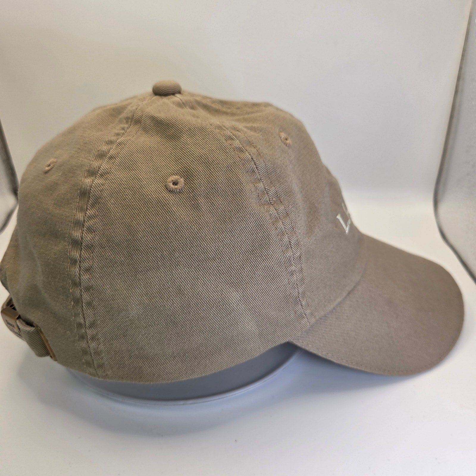 L.L. Bean Khaki LED Lighted Hat Hands-Free Cap Outdoor Fishing Hiking