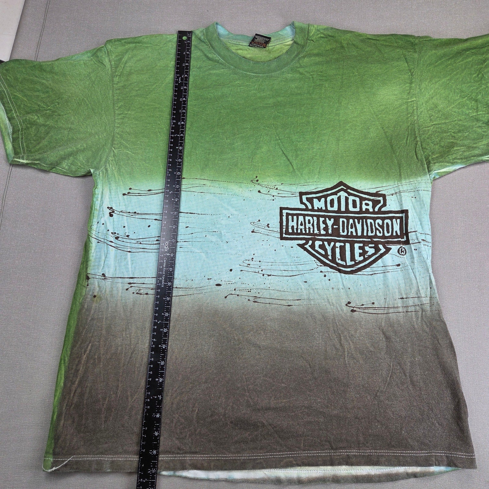 Harley Davidson Las Vegas 2XL Splatter Tri Dye Dealer T Shirt Cotton Made in USA