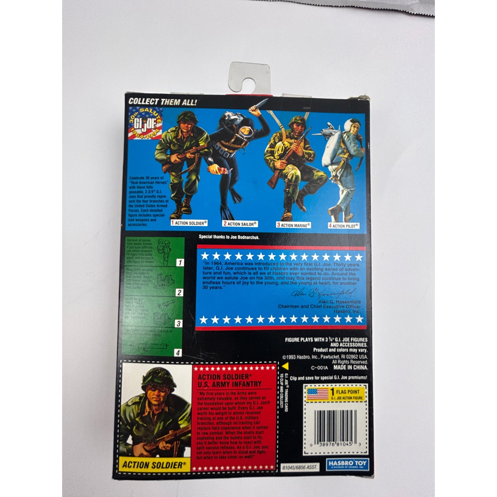 1994 G.I. Joe 30th Anniversary Action Soldier 3¾″ Army Infantry NIB