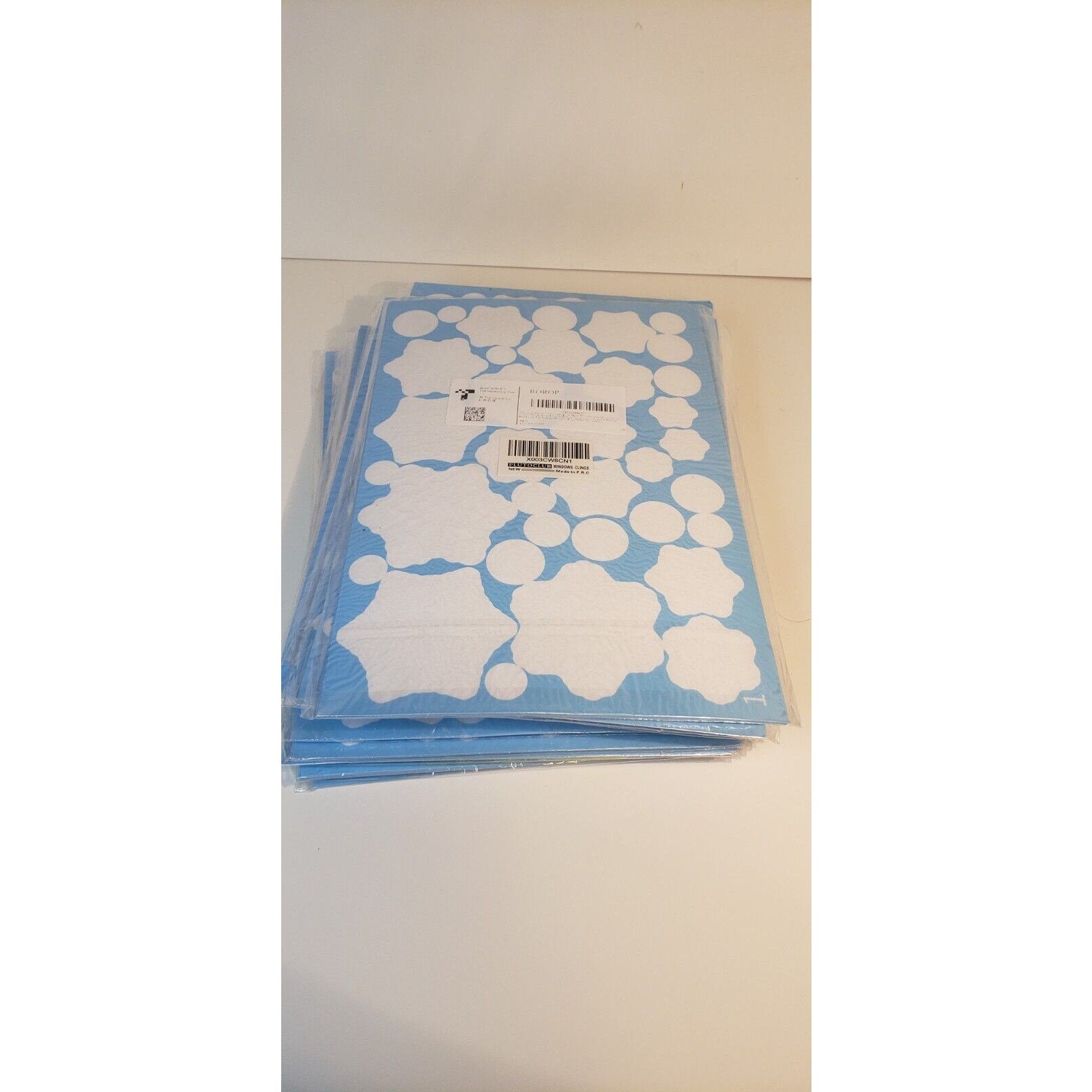 Christmas Snowflake Window Clings 9 Sheets 321 Pieces Reusable Holiday Decals