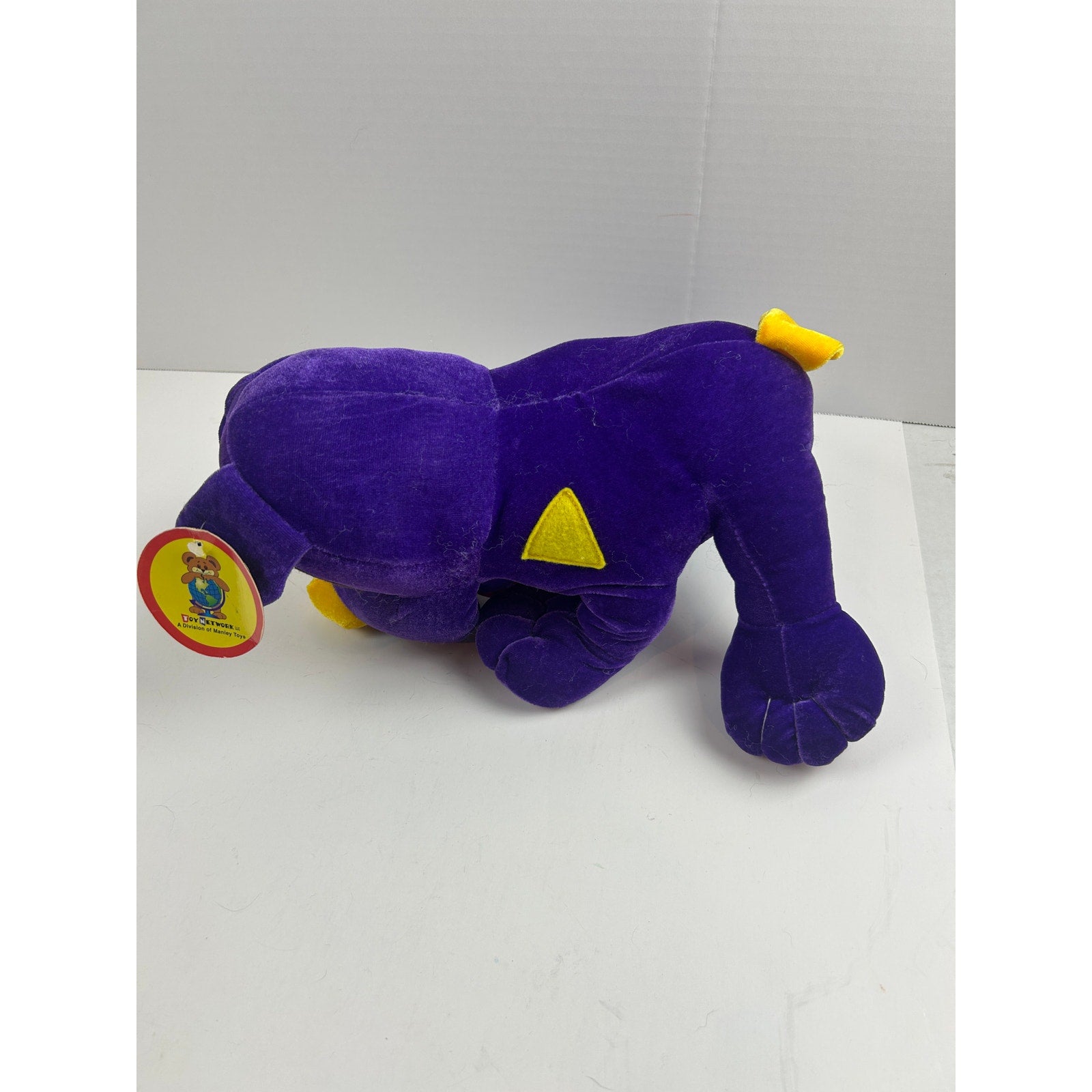 Toy Network Purple Dog Plush Stuffed Animal Yellow Spots Tongue Out 2003 NWT