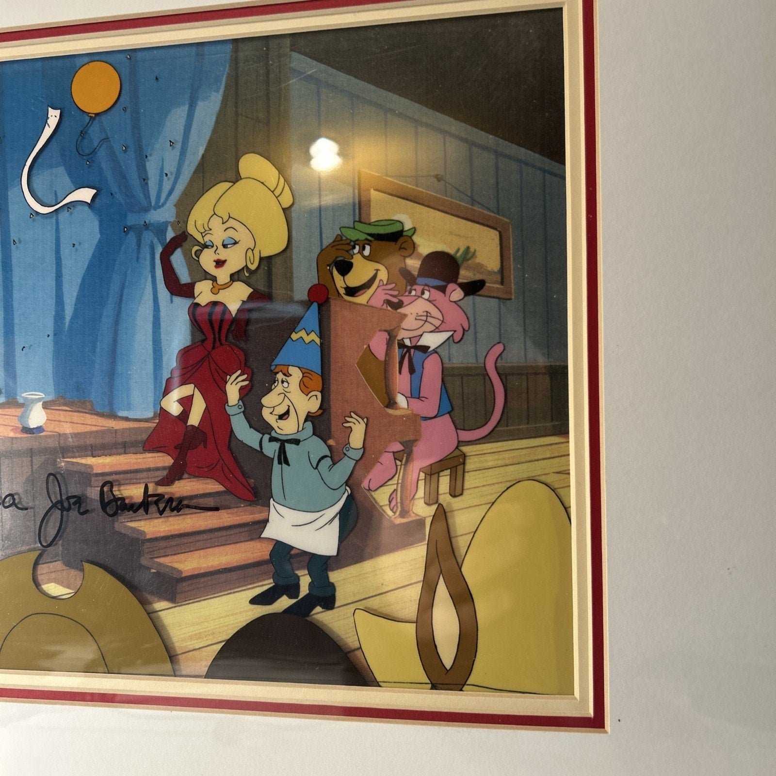 Hanna-Barbera 1988 Cel “The Good, The Bad, The Huckleberry” Framed Art