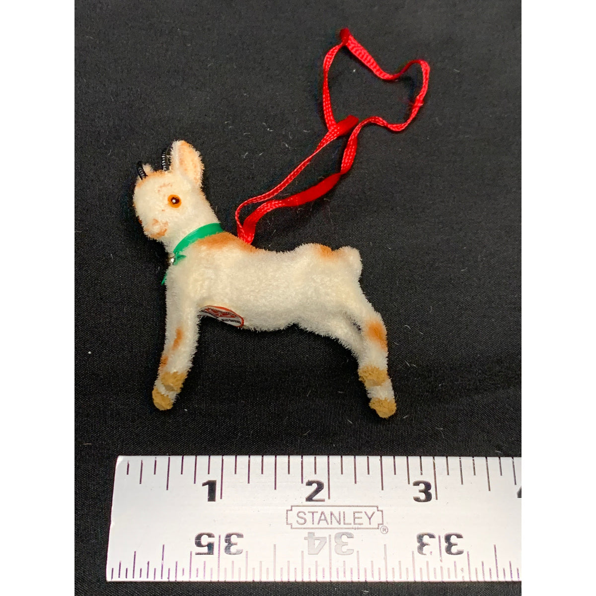 Vintage Wagner Handwork Flocked Goat Ornament West Germany 1983-1990