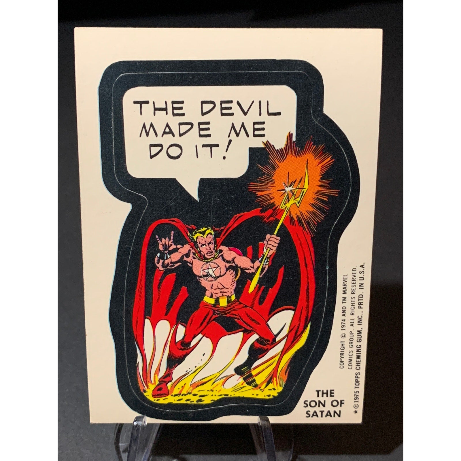 1975 Topps Marvel Comic Book Heroes Stickers Sub Mariner Son of Satan Lot