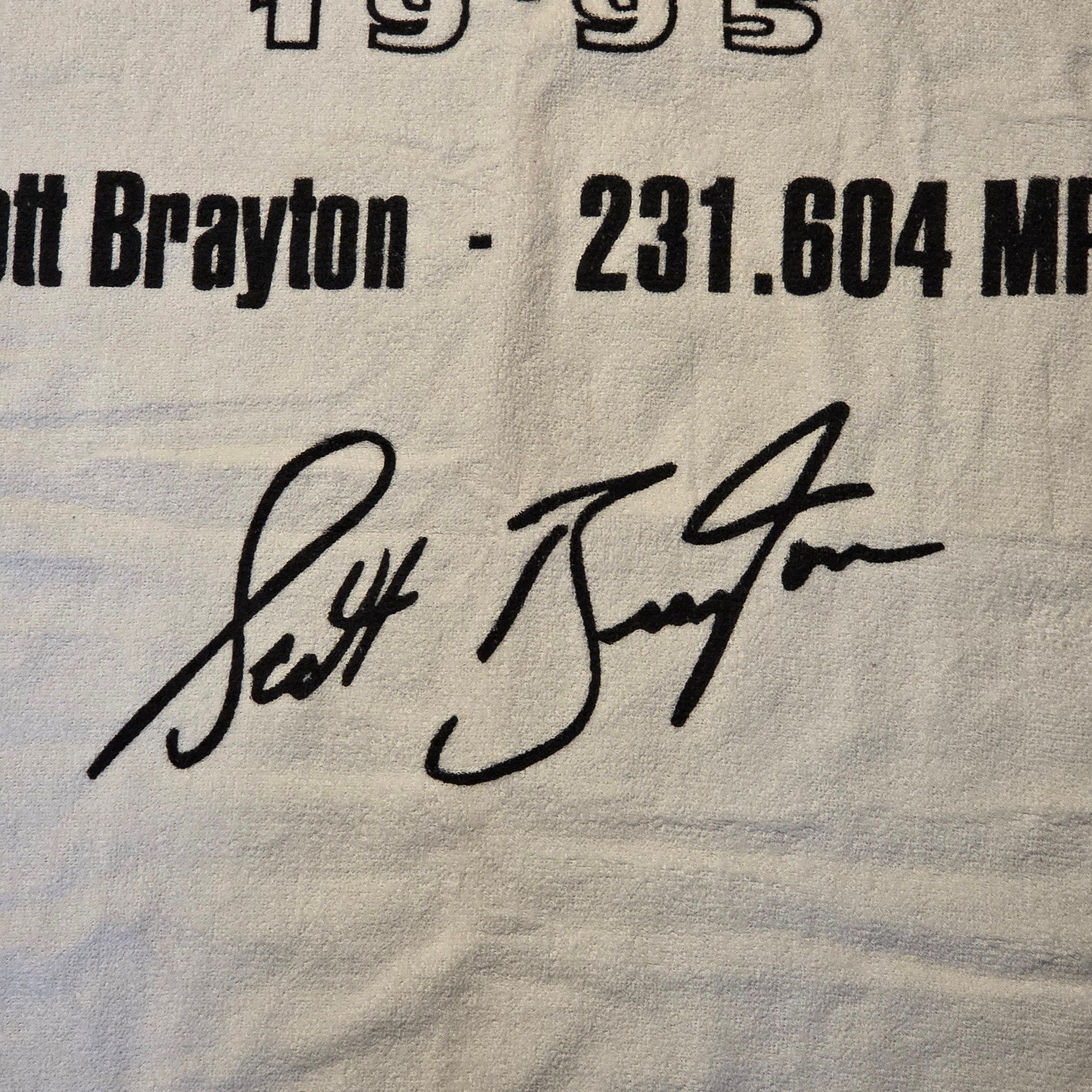 1995 Menard Pole Position Indy #60 Scott Brayton Commemorative Towel 60×33 USA