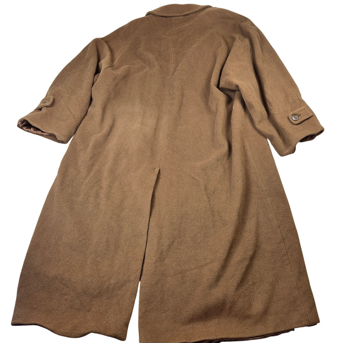 Marzotto for Barneys New York Wool Overcoat Made Italy Mens 42R Brown
