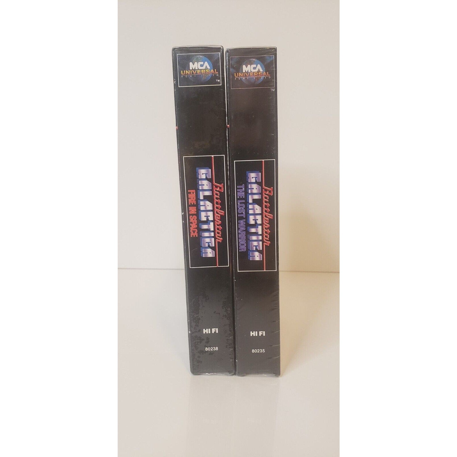 Battlestar Galactica Lot of 2 Fire In Space & The Lost Warrior VHS New Sealed