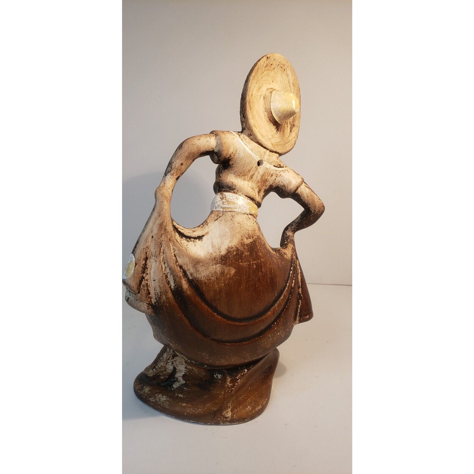 Vintage 1950s Treasure Craft Dancing Senorita Figurine 11.5" Ceramic Art