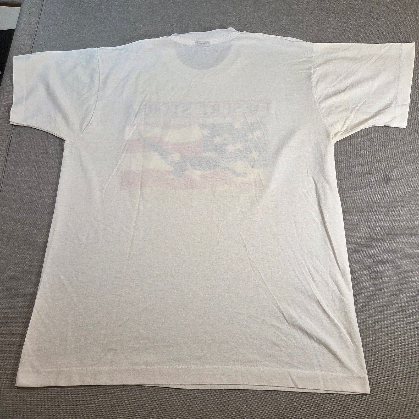 Vintage 90s Desert Storm USA Eagle American Flag T-Shirt XL Screen Stars