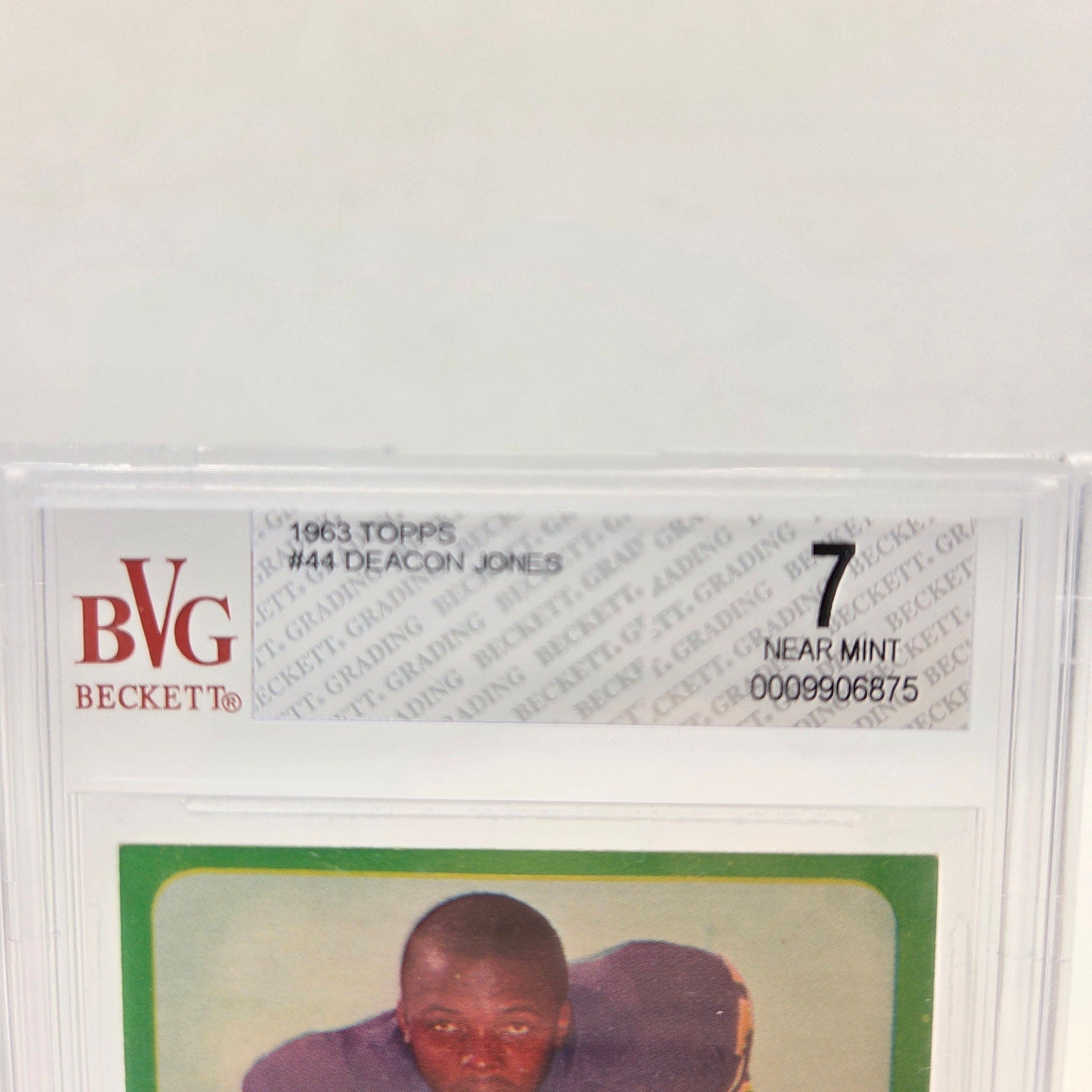 1963 Topps #44 Deacon Jones Rookie Card BVG 7 NM Los Angeles Rams HOF