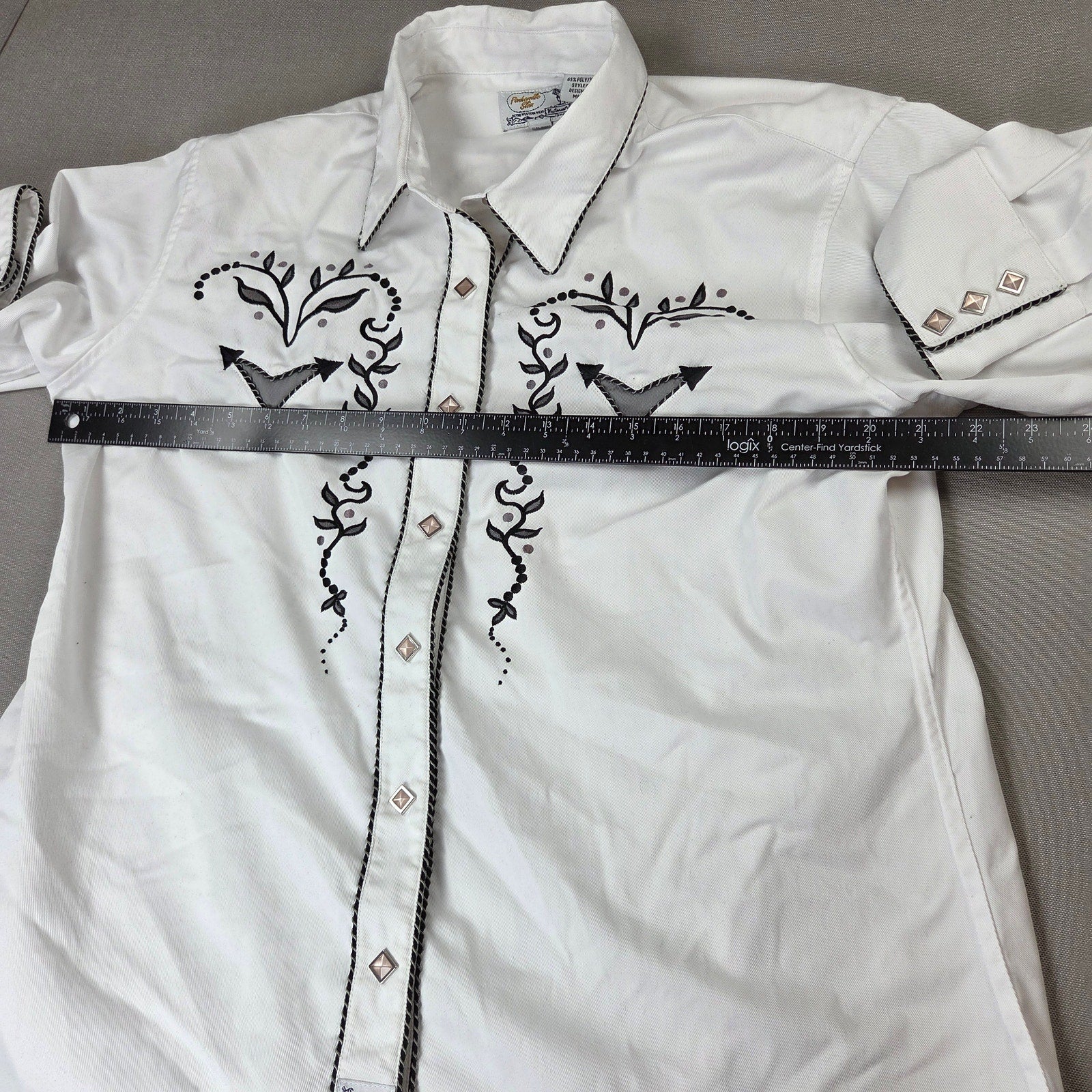 Panhandle Slim Women's XL Retro Western Embroidered Snap Shirt Style Cowgirl
