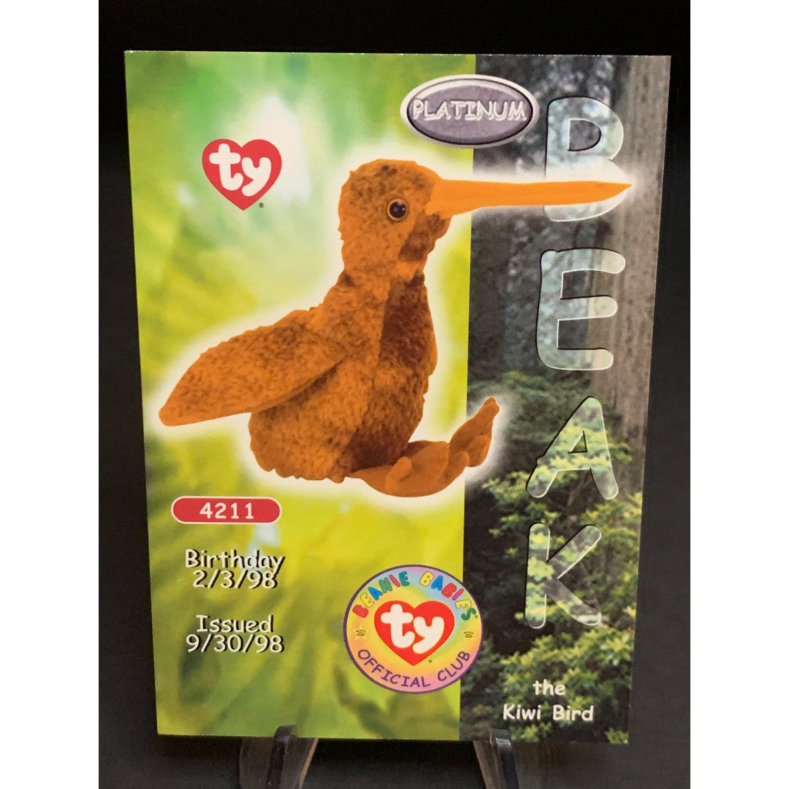 1999 Topps Ty Beanie Babies Platinum Vertical Card Lot Of 7 NM Cards