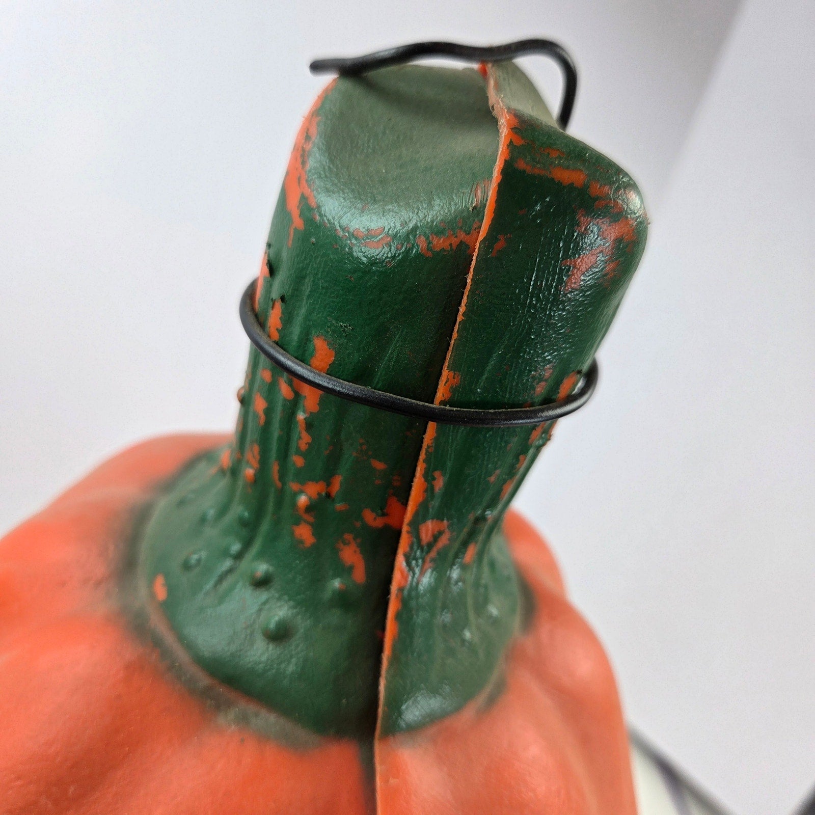 Vintage 22" Blow Mold Jack O Lantern Pumpkin 2 Piece Halloween Unmarked