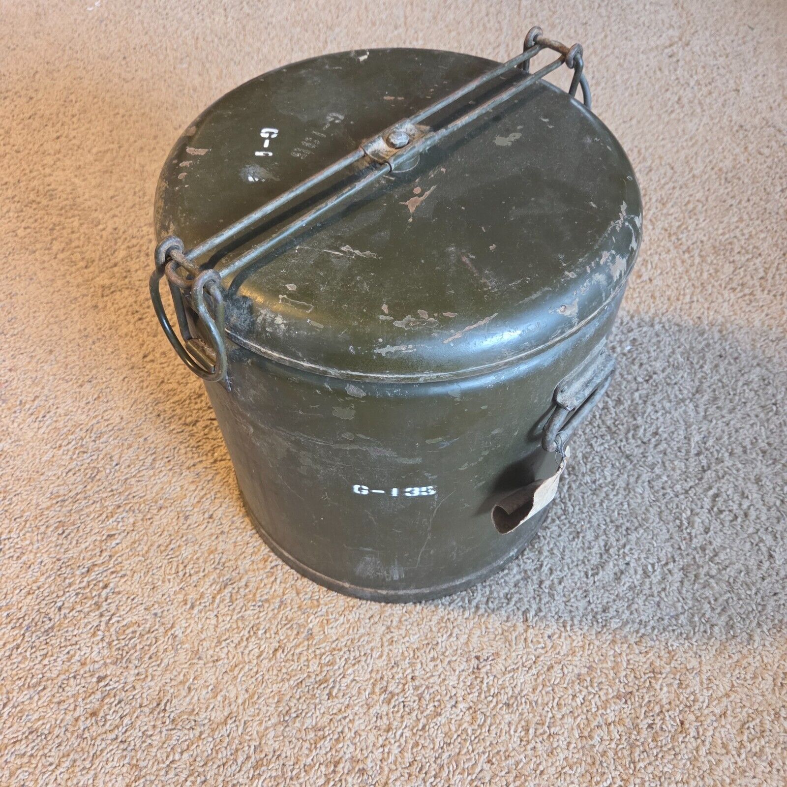 WWII US Army Mermite Food Container 1943/44 SMCO w/ 3 Inserts Militaria