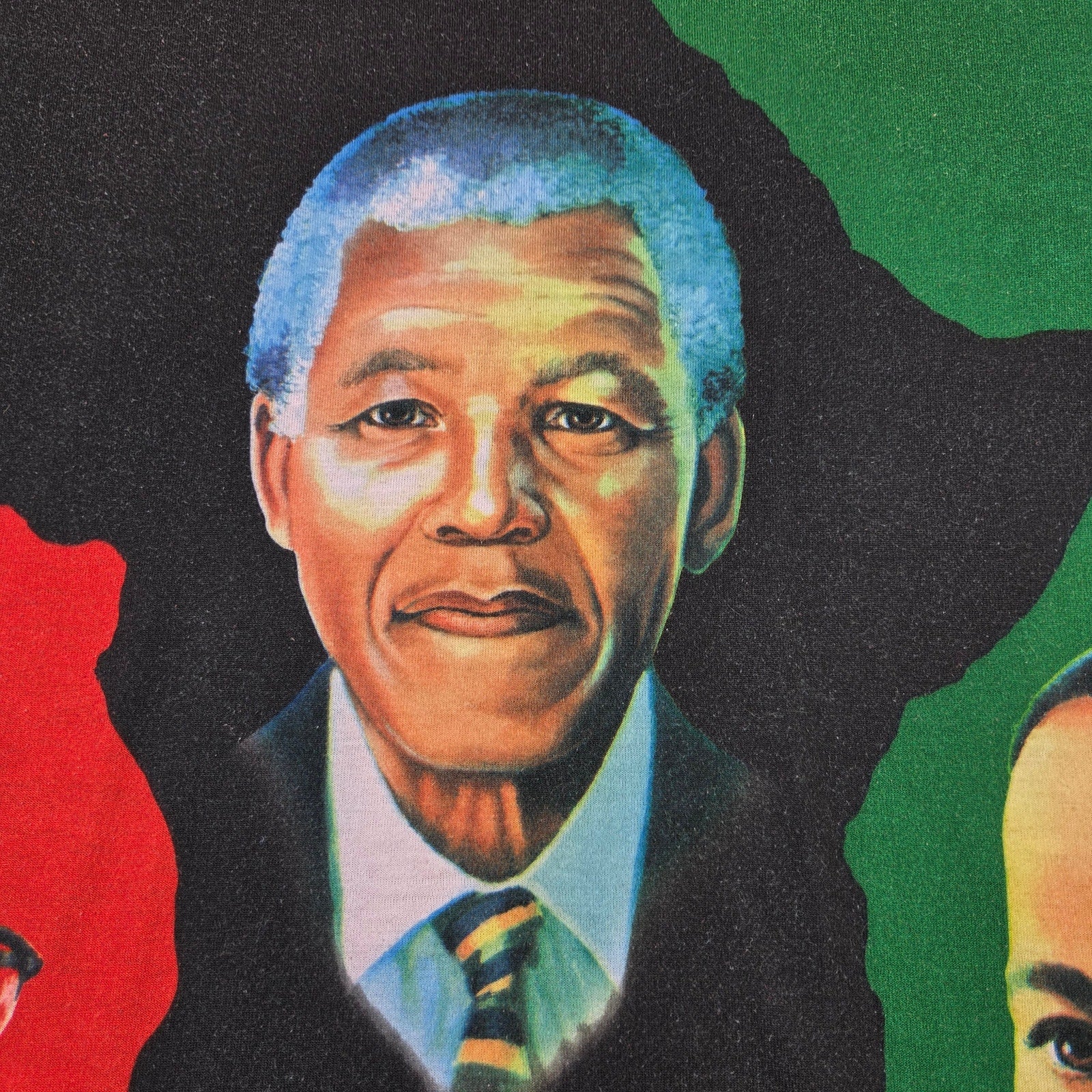 DMZ Malcolm X MLK Mandela Africa Graphic T Shirt XL Pan African Tee Black