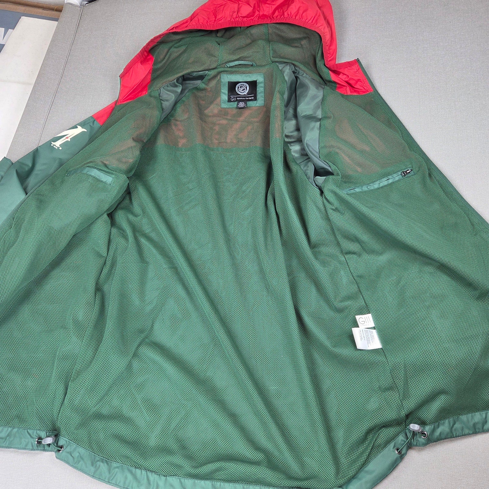 Minnesota Wild G-III Sports Hooded Windbreaker Jacket NWT Small NHL