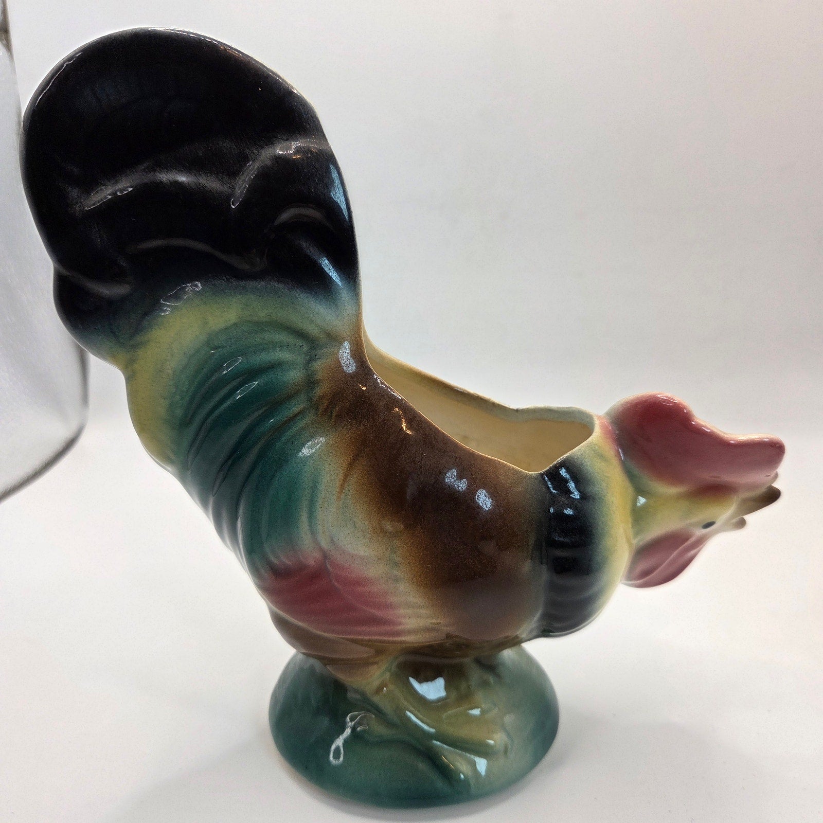 Vintage Royal Copley Rooster Planter Lot of 3 Mid Century Ceramic Pottery