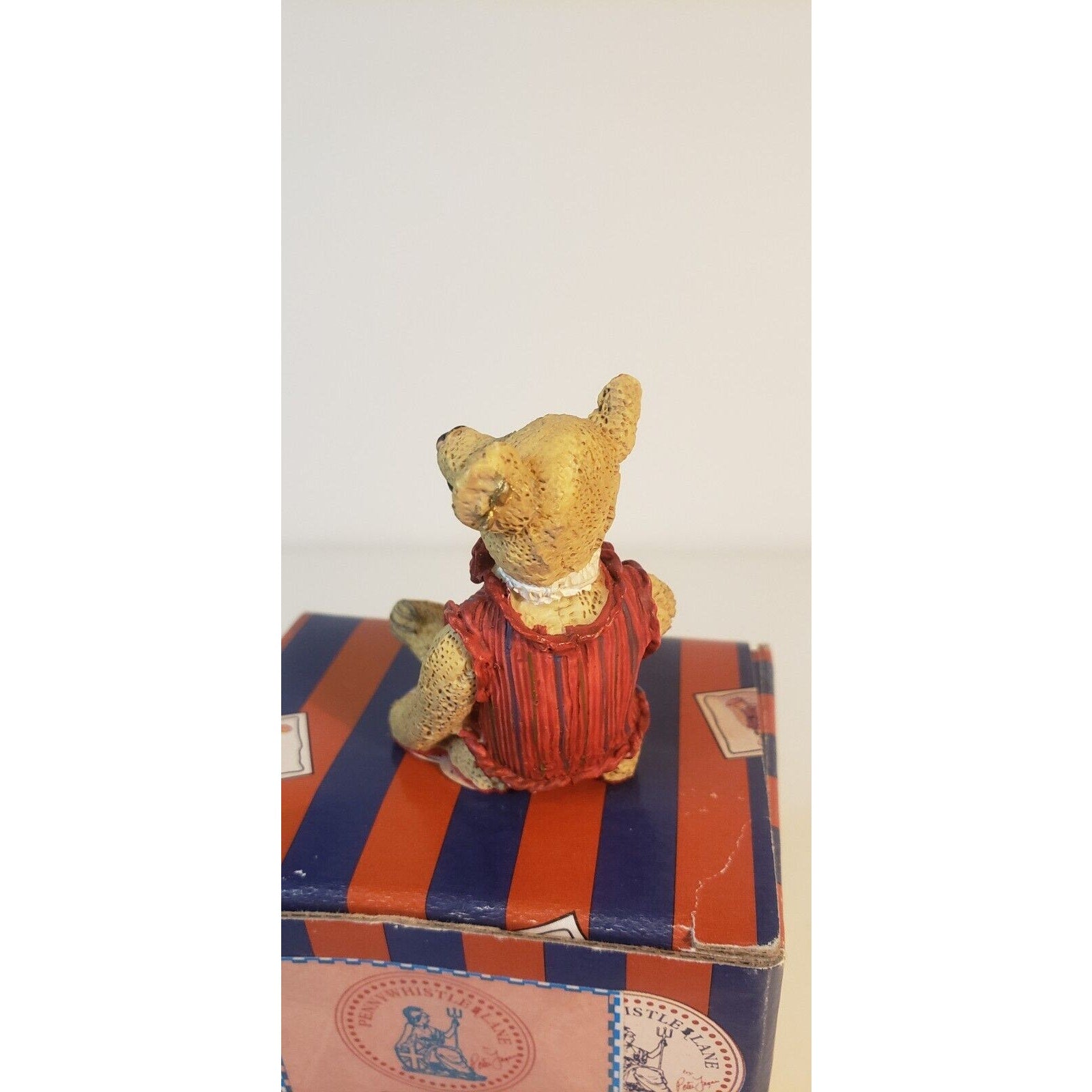 Enesco Pennywhistle Lane Stanley Bear w/Red Vest & Bow Tie Figurine