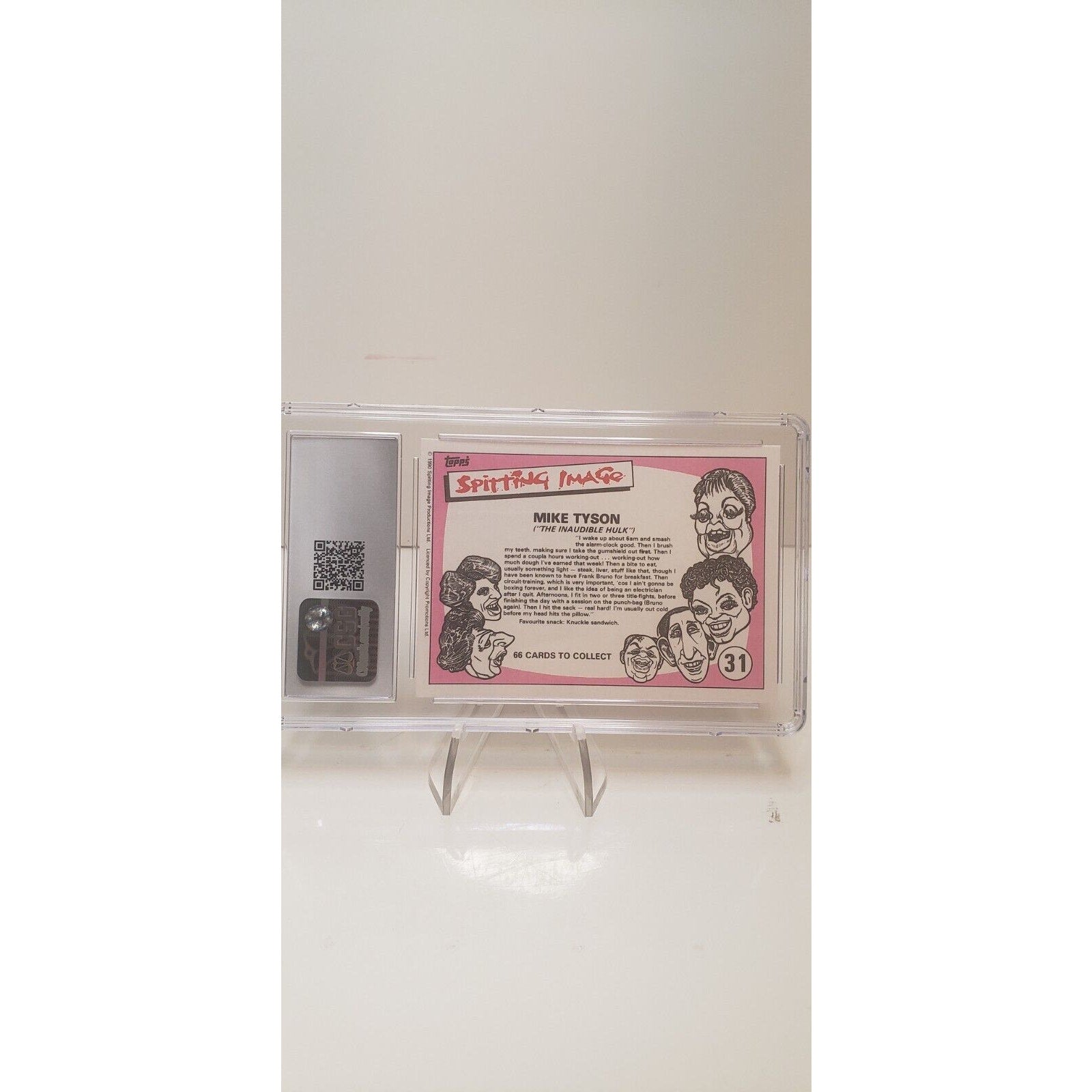 1990 Topps Mike Tyson #31 Spitting Image CSG 8.5 Boxing