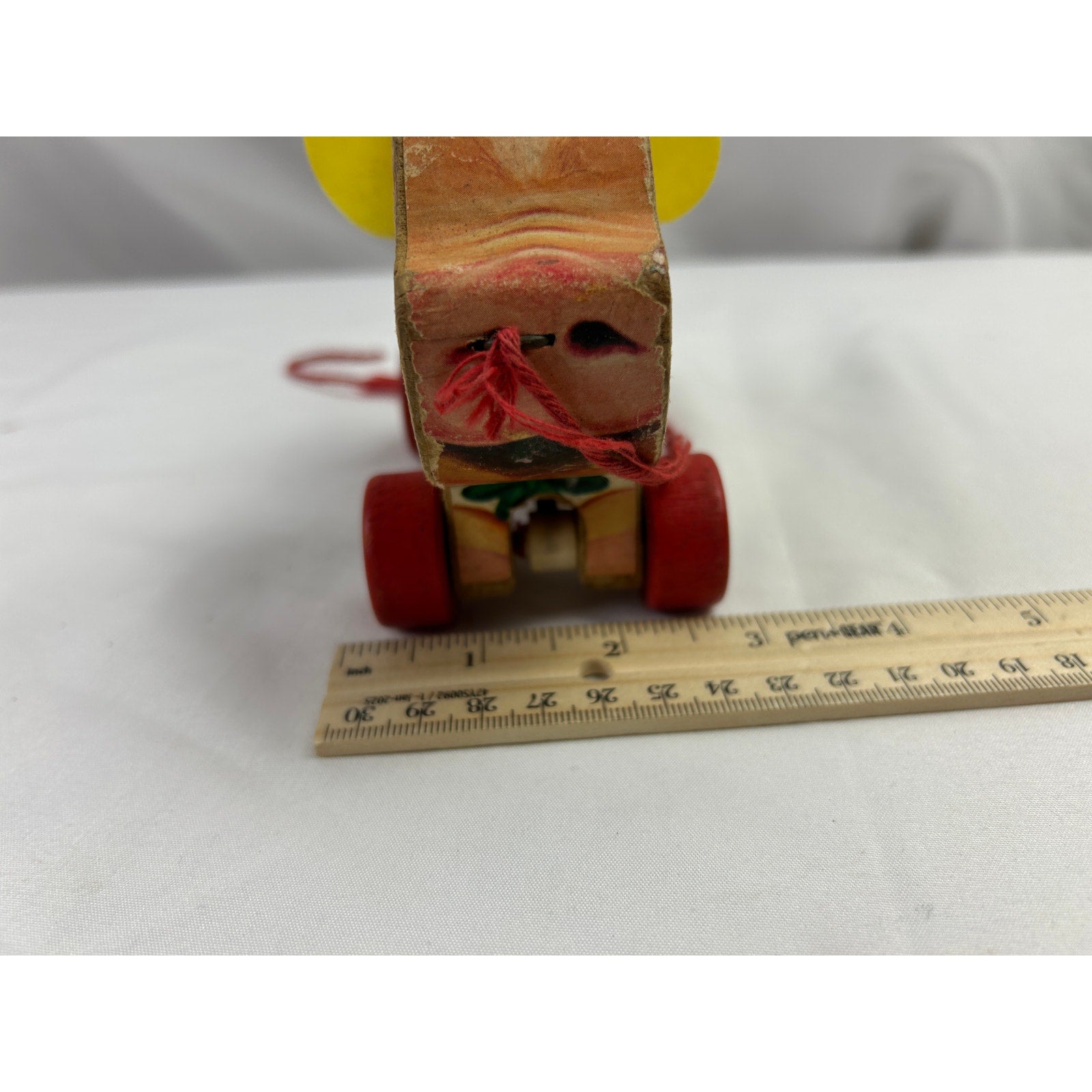 Fisher Price Peter Pig Pull Toy 840 Wood Litho 1950s Vintage Toy