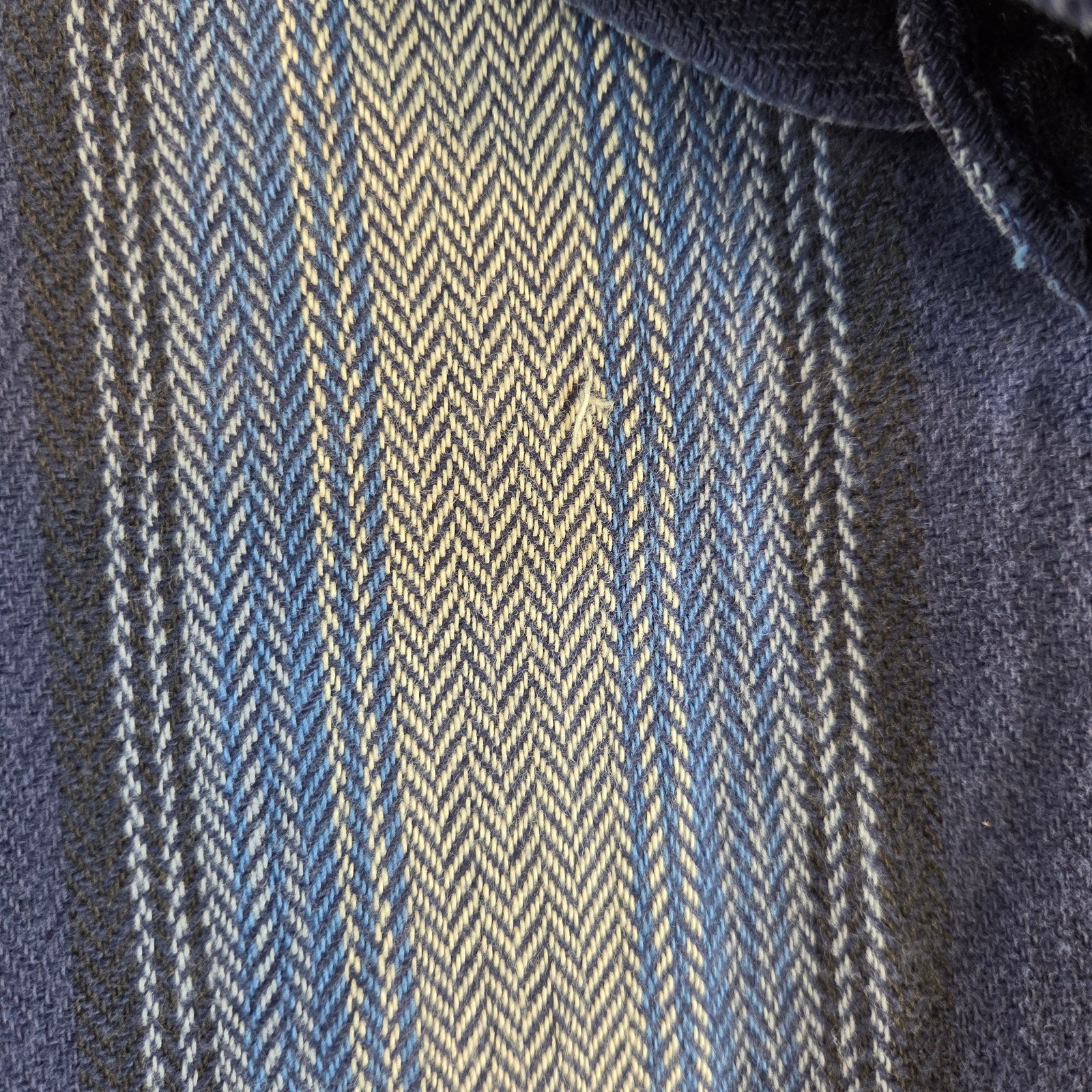 Dakota Tallman Western Pearl Snap Shirt XL Blue Stripe