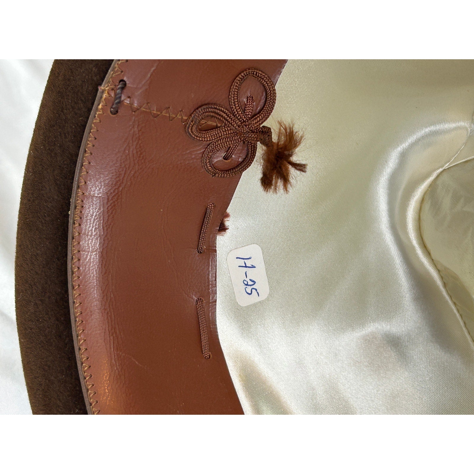 Dobbs Fifth Ave Brown Velour Homburg Hat Size 8 German Made w Box