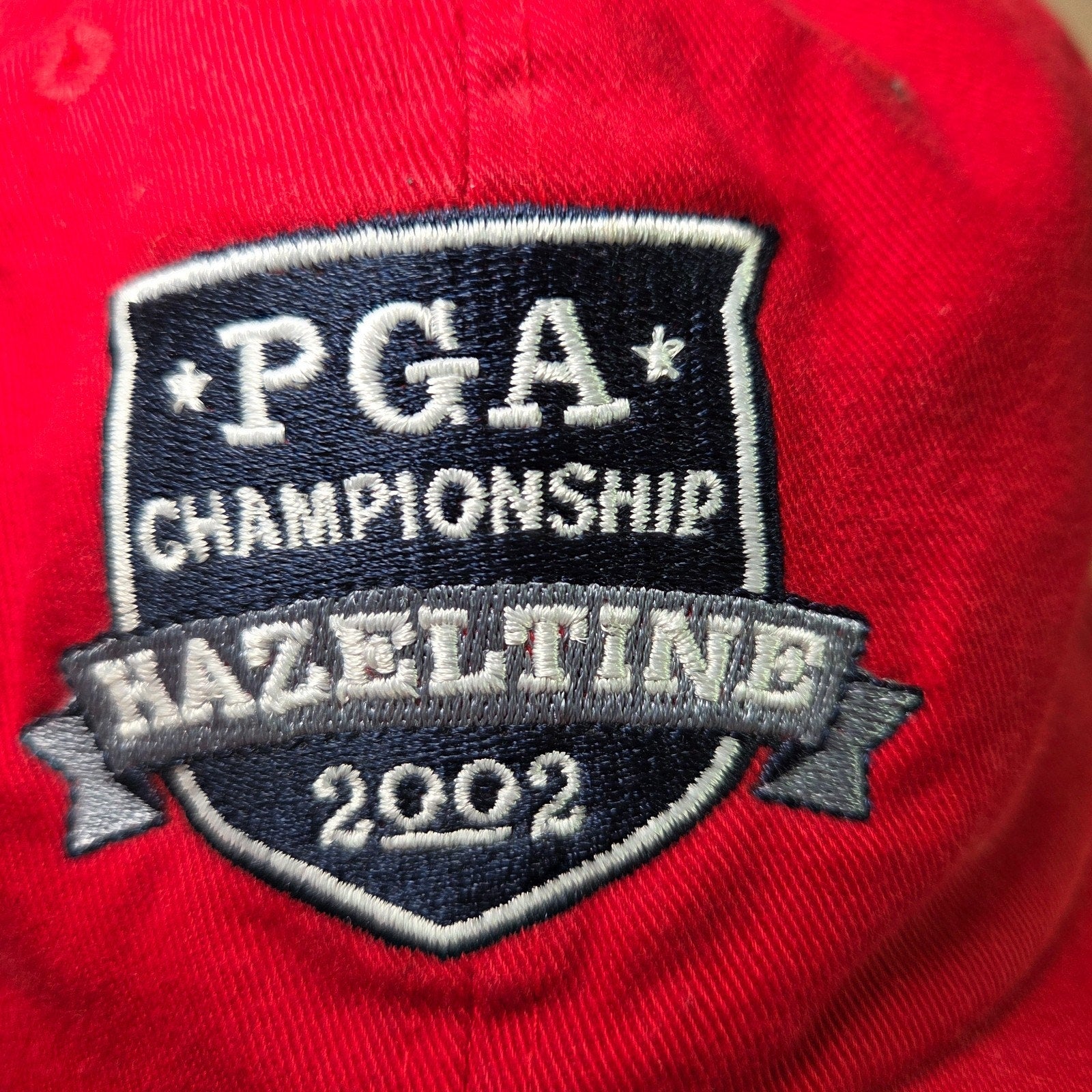 2002 PGA Championship Hazeltine 84th Golf Hat Red Adjustable Strapback Cap